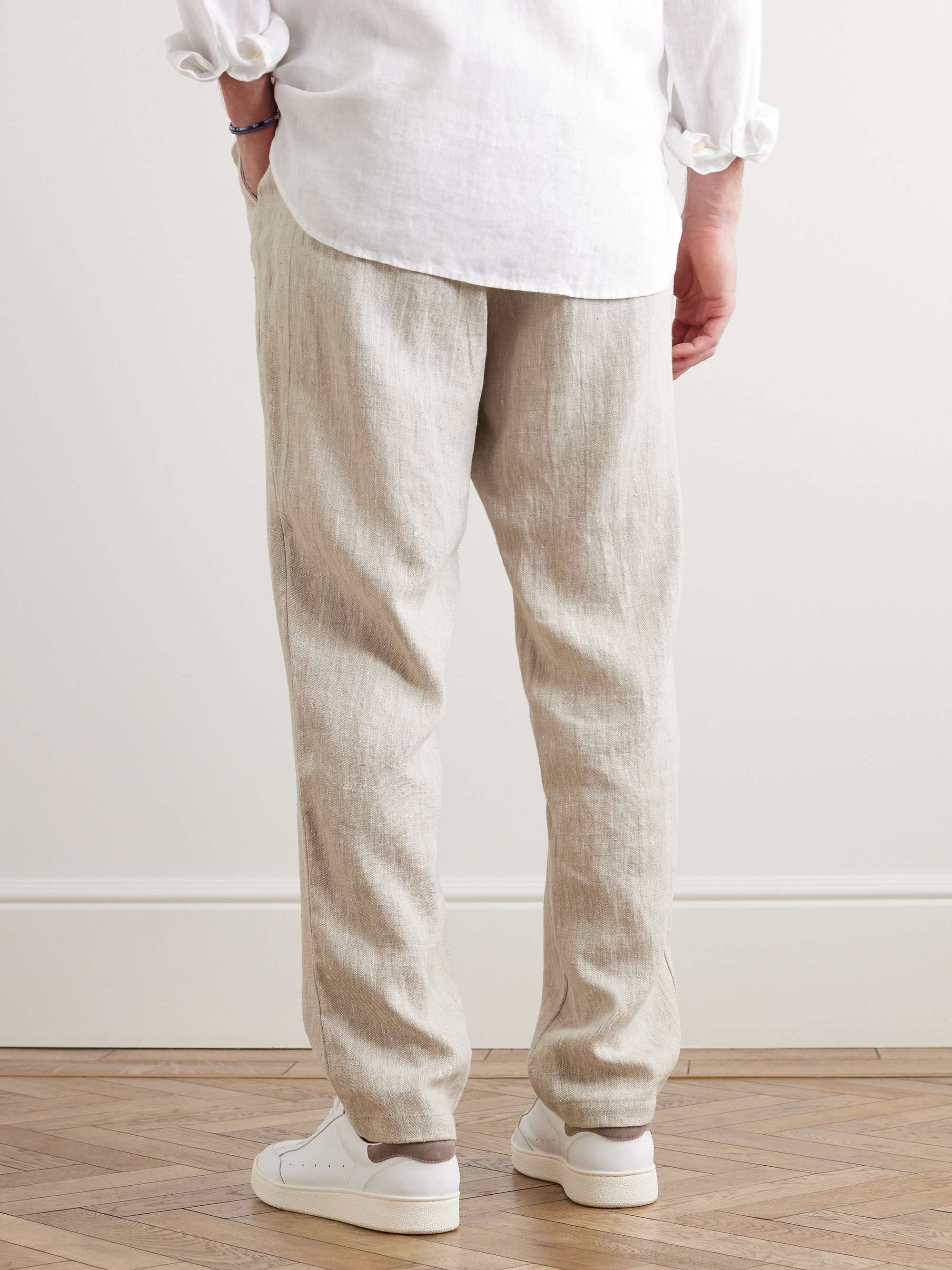 OLIVER SPENCER Straight-Leg Linen Trousers for Men | MR PORTER