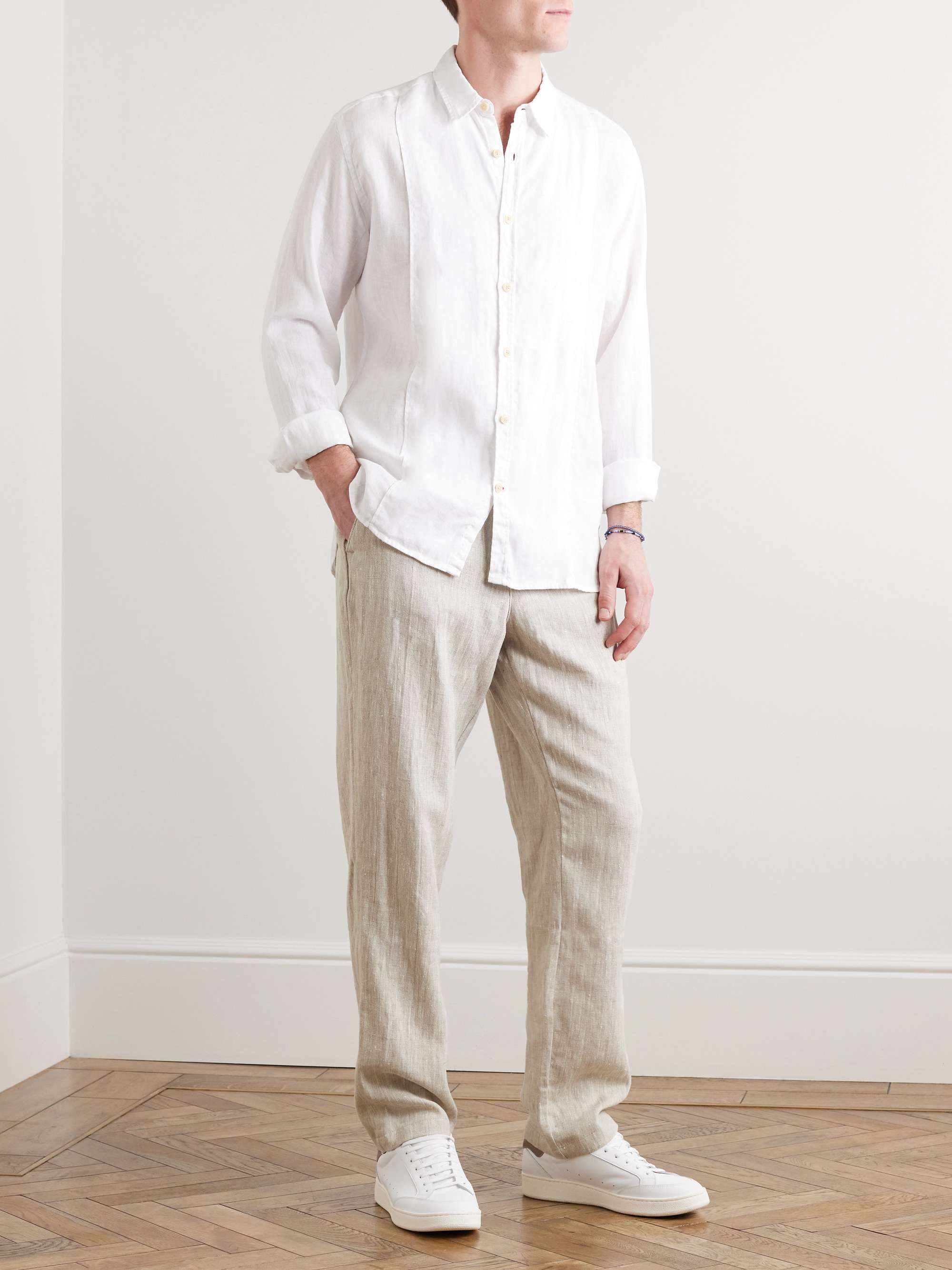 Straight-Leg Linen Trousers