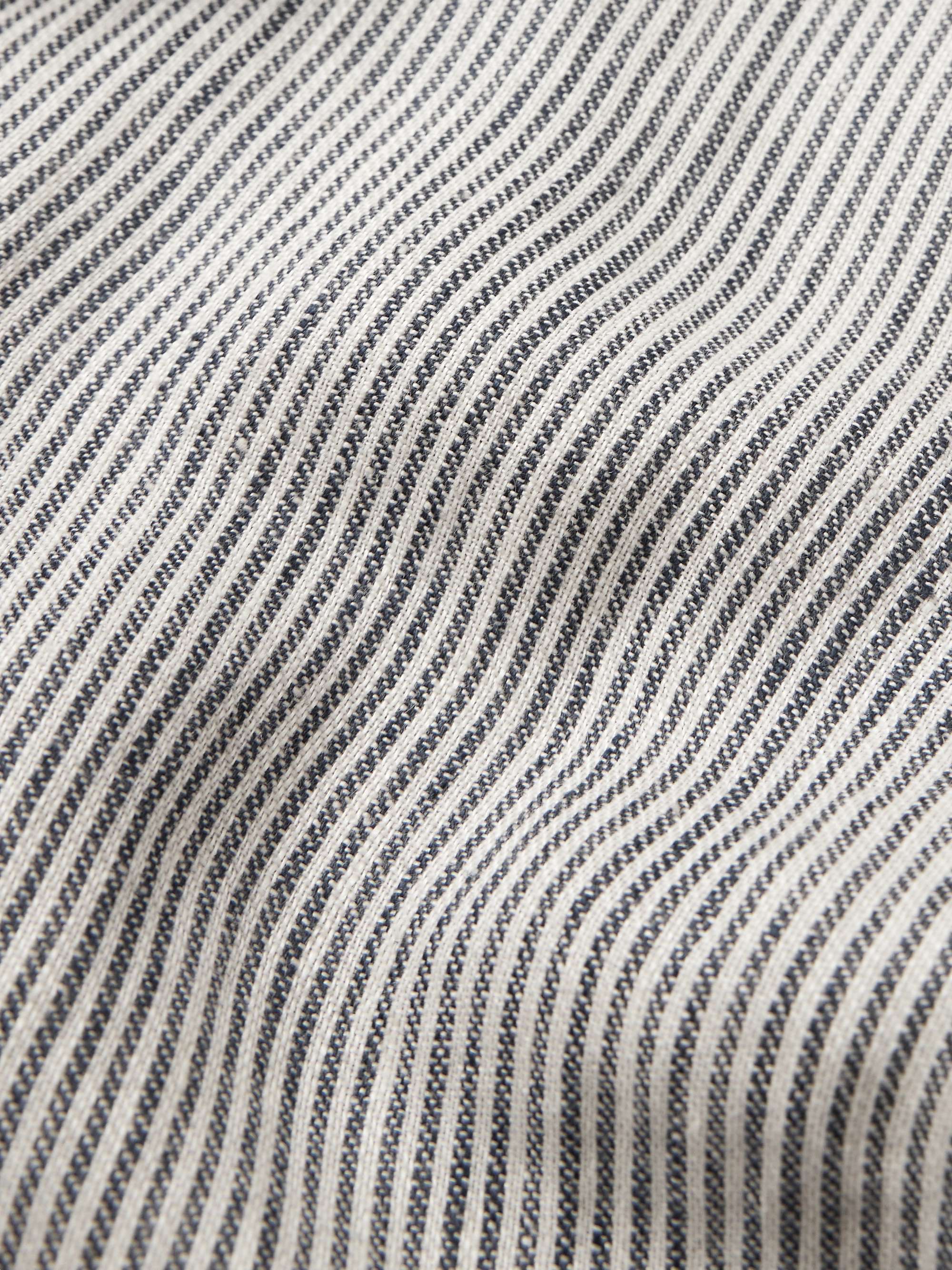 OLIVER SPENCER Cuban Striped Linen-Twill Shirt