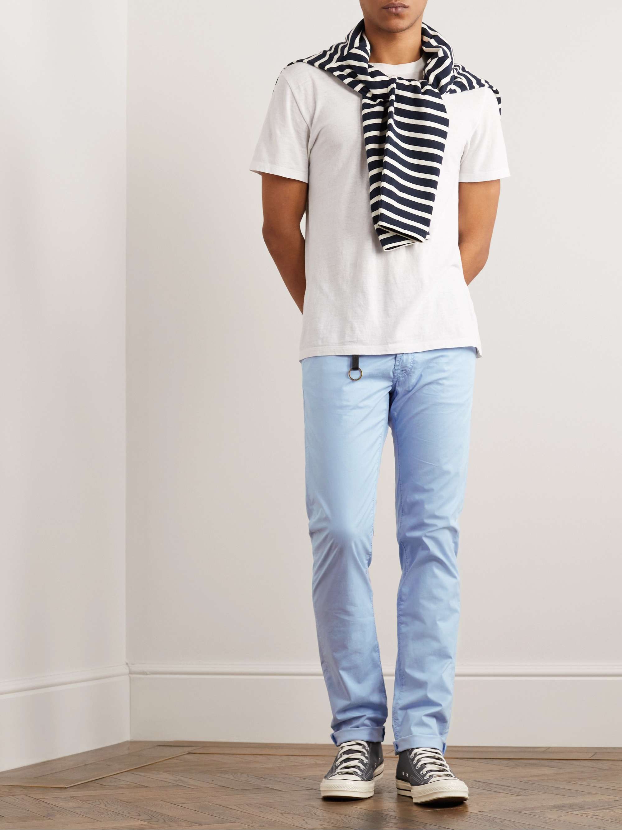 INCOTEX Straight-Leg Stretch Lyocell and Cotton-Blend Poplin Trousers for  Men | MR PORTER