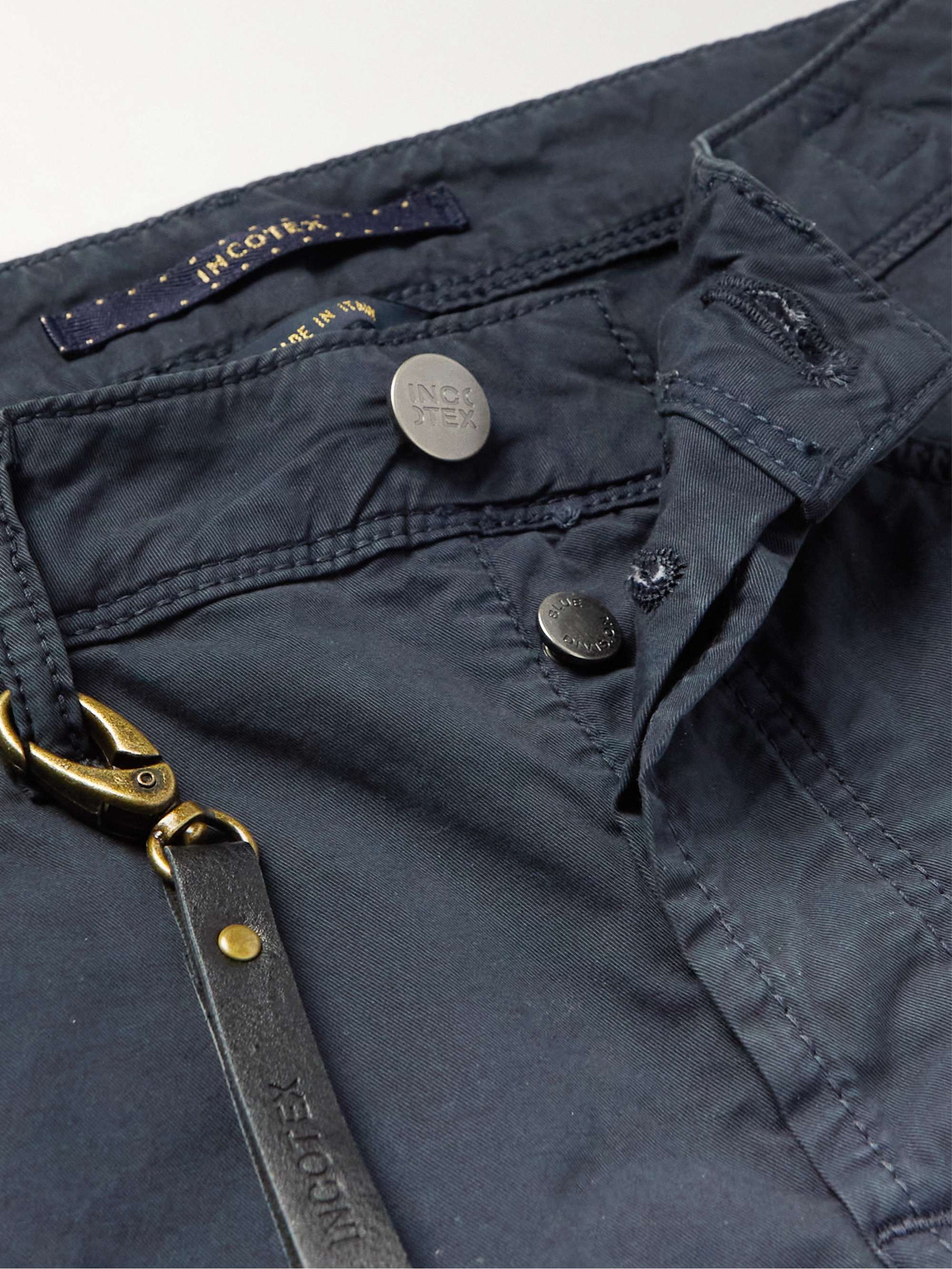 SLOWEAR Straight-Leg Cotton-Blend Gabardine Shorts