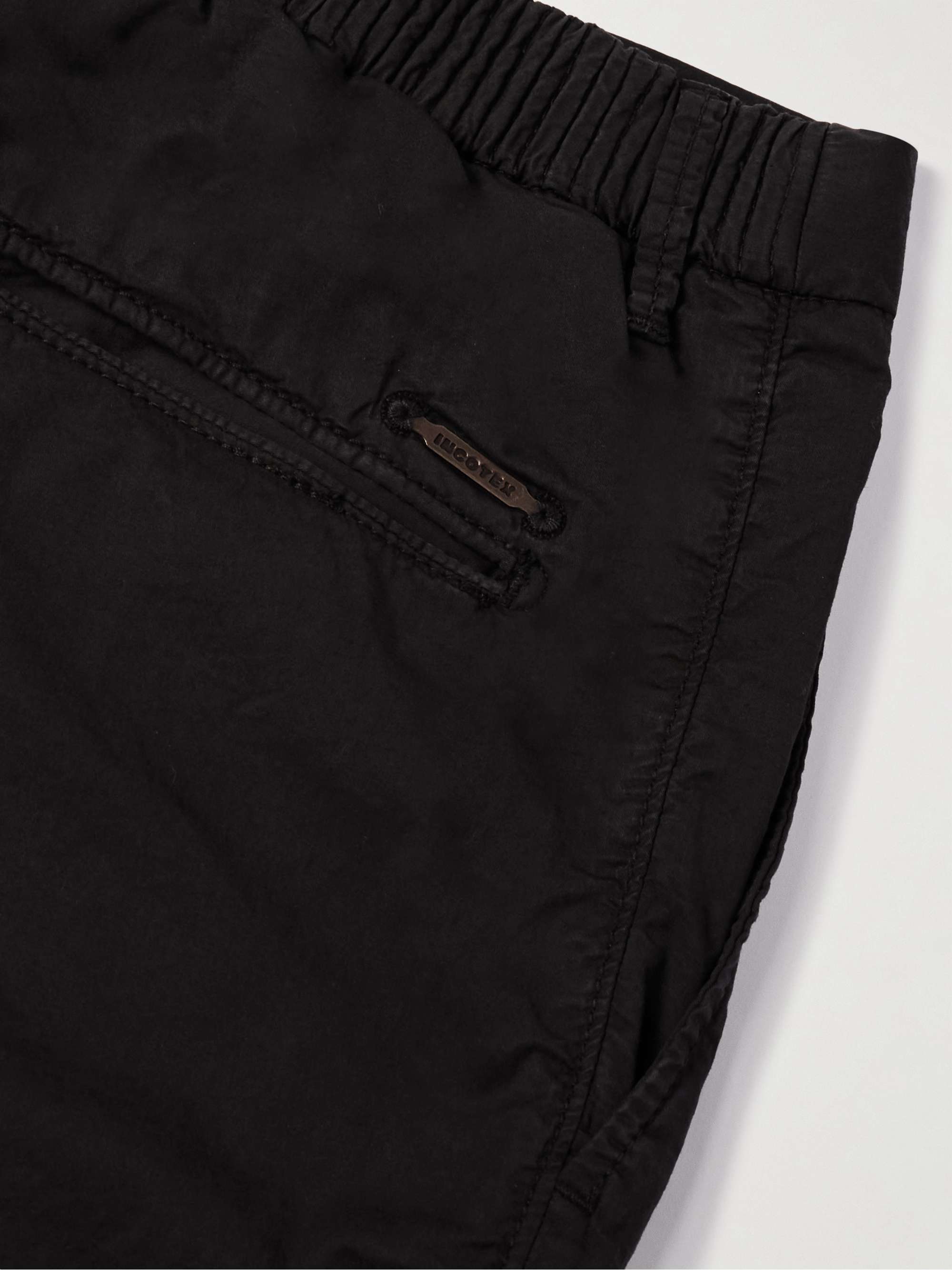 INCOTEX Tapered Pleated Stretch-Cotton Gabardine Trousers