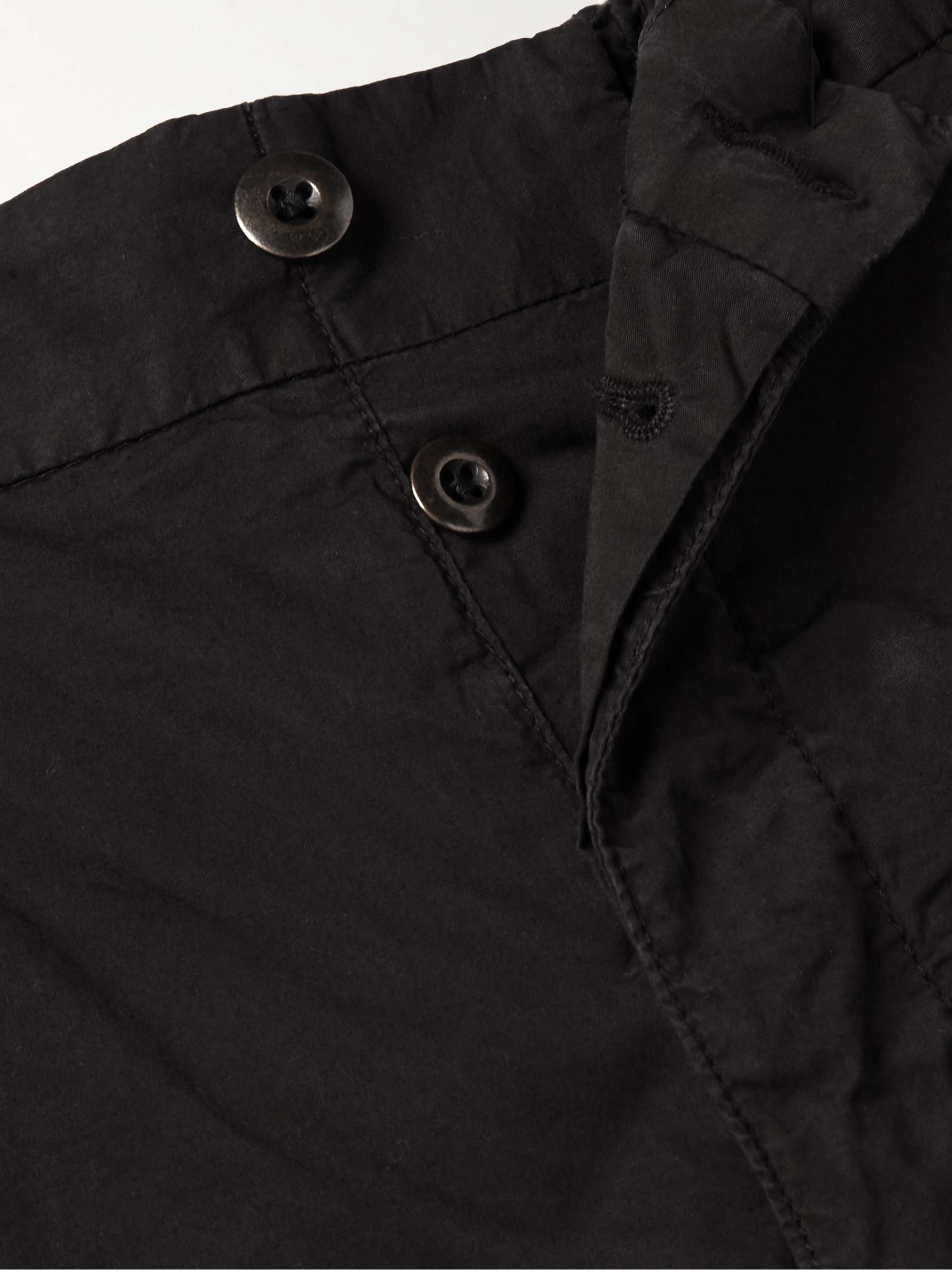 INCOTEX Tapered Pleated Stretch-Cotton Gabardine Trousers