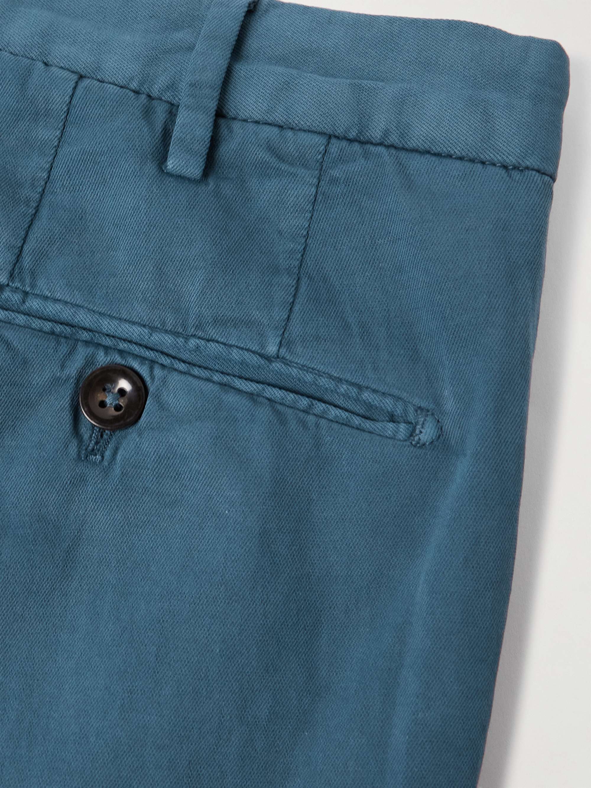 INCOTEX Straight-Leg Cotton-Blend Twill Trousers for Men | MR PORTER