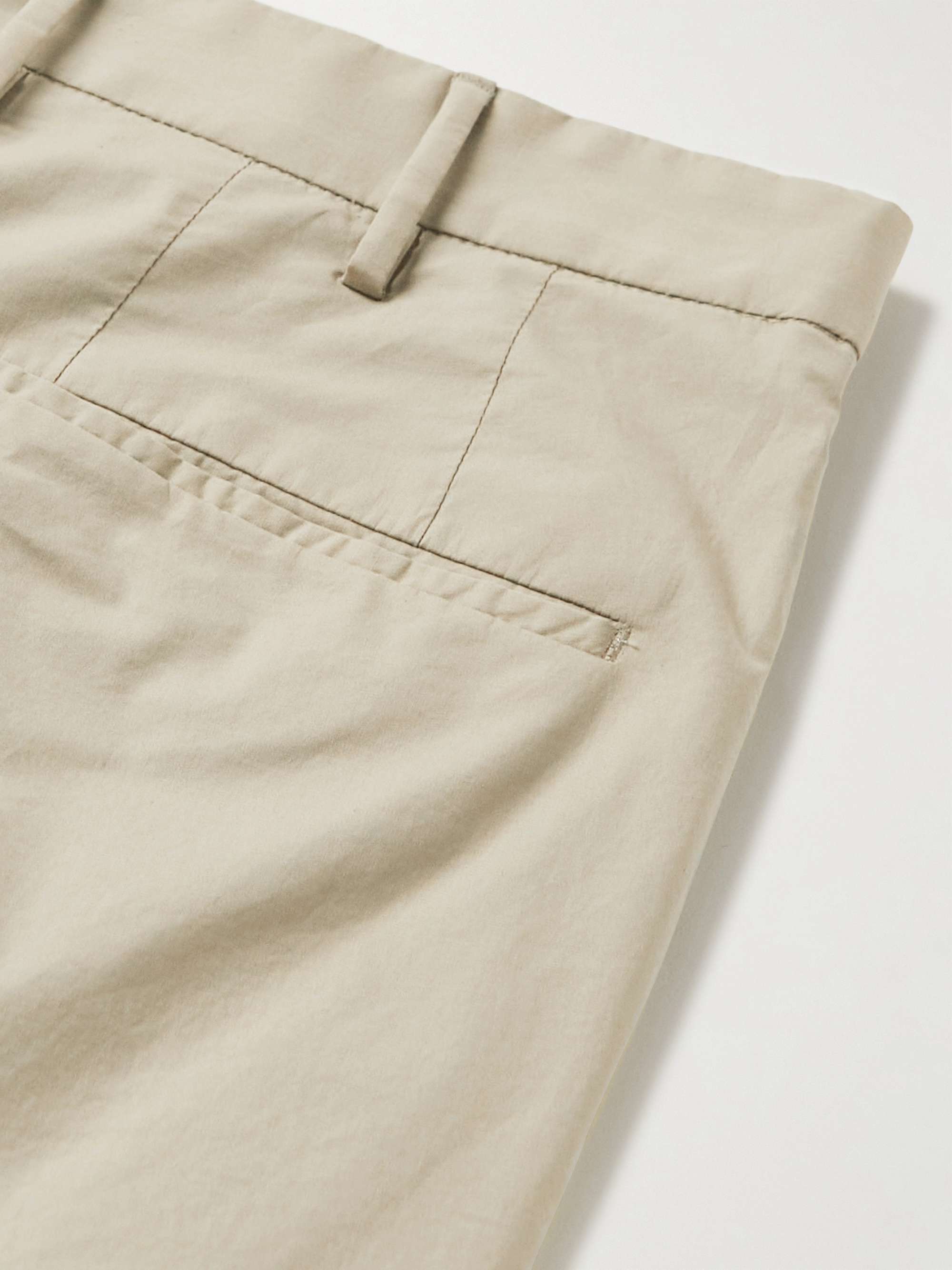INCOTEX Slim-Fit Straight-Leg Stretch-Cotton Poplin Bermuda Shorts