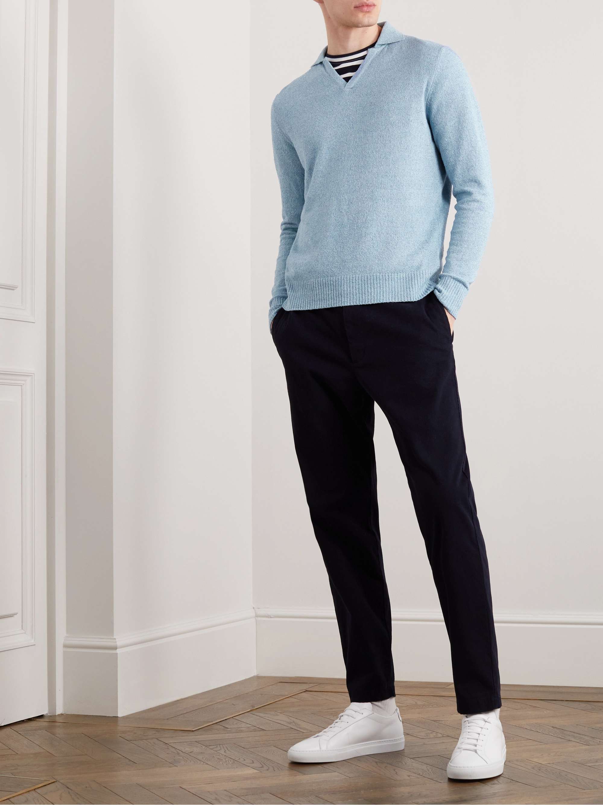 INCOTEX Cotton-Blend Bouclé Sweatshirt for Men | MR PORTER