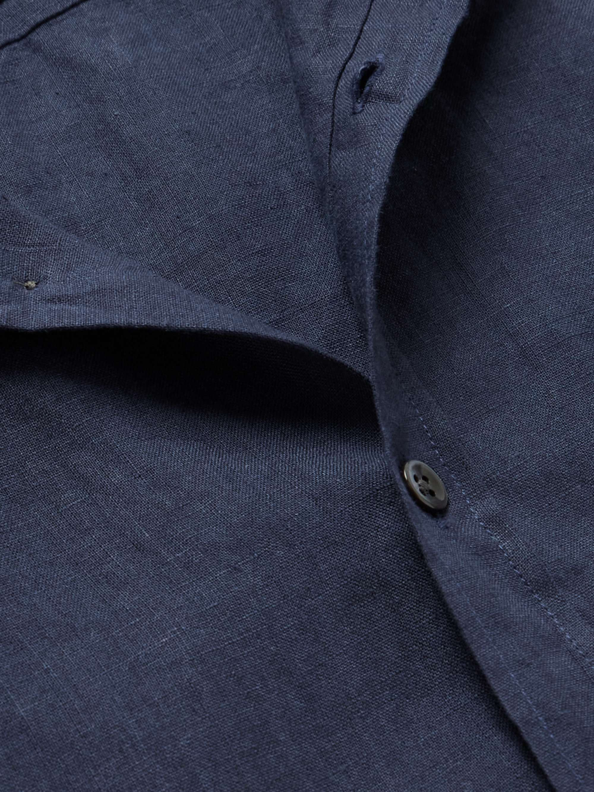 INCOTEX Cutaway-Collar Linen Shirt