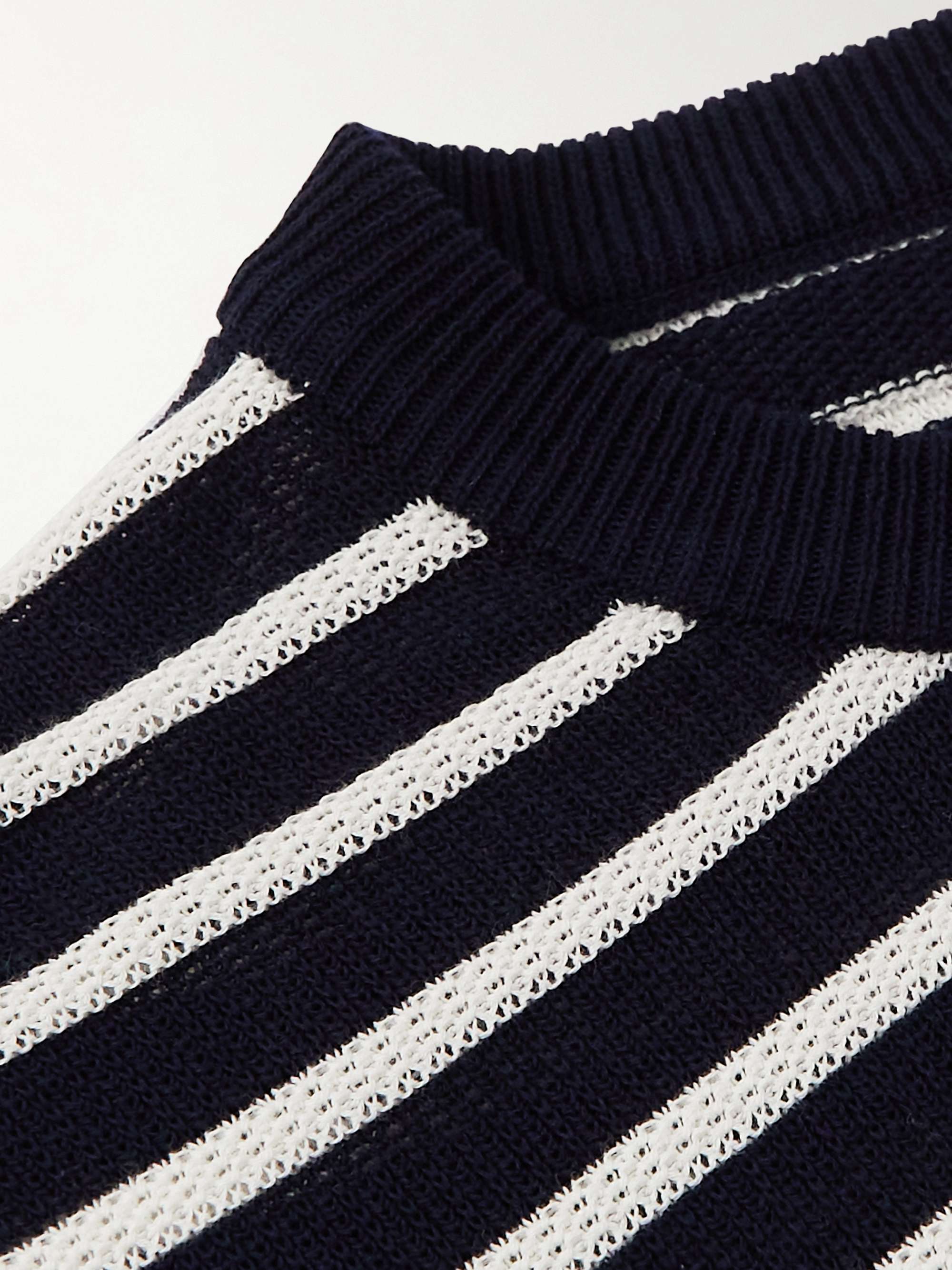 SLOWEAR Striped Knitted Cotton Sweater