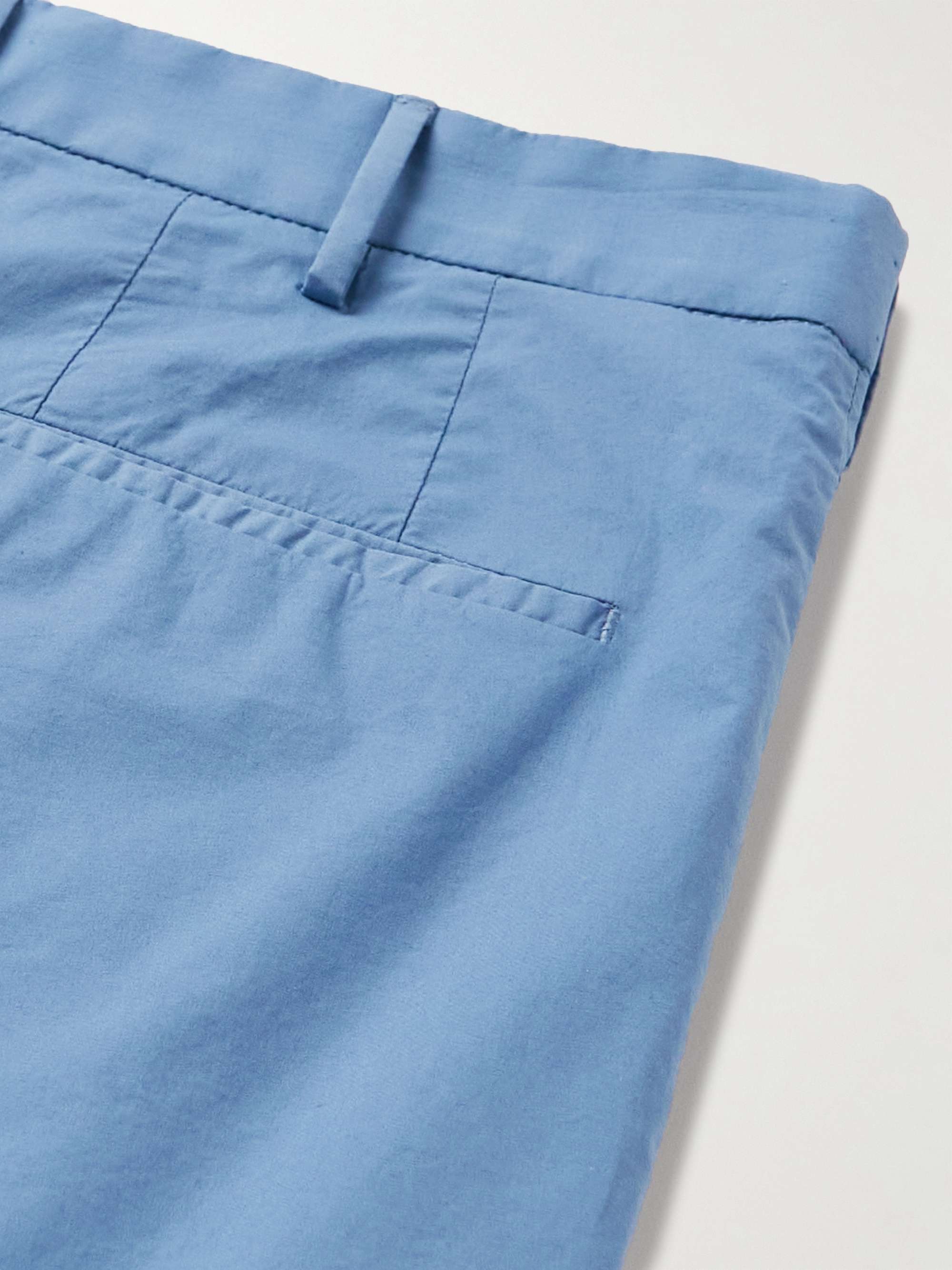 INCOTEX Slim-Fit Stretch-Cotton Poplin Bermuda Shorts