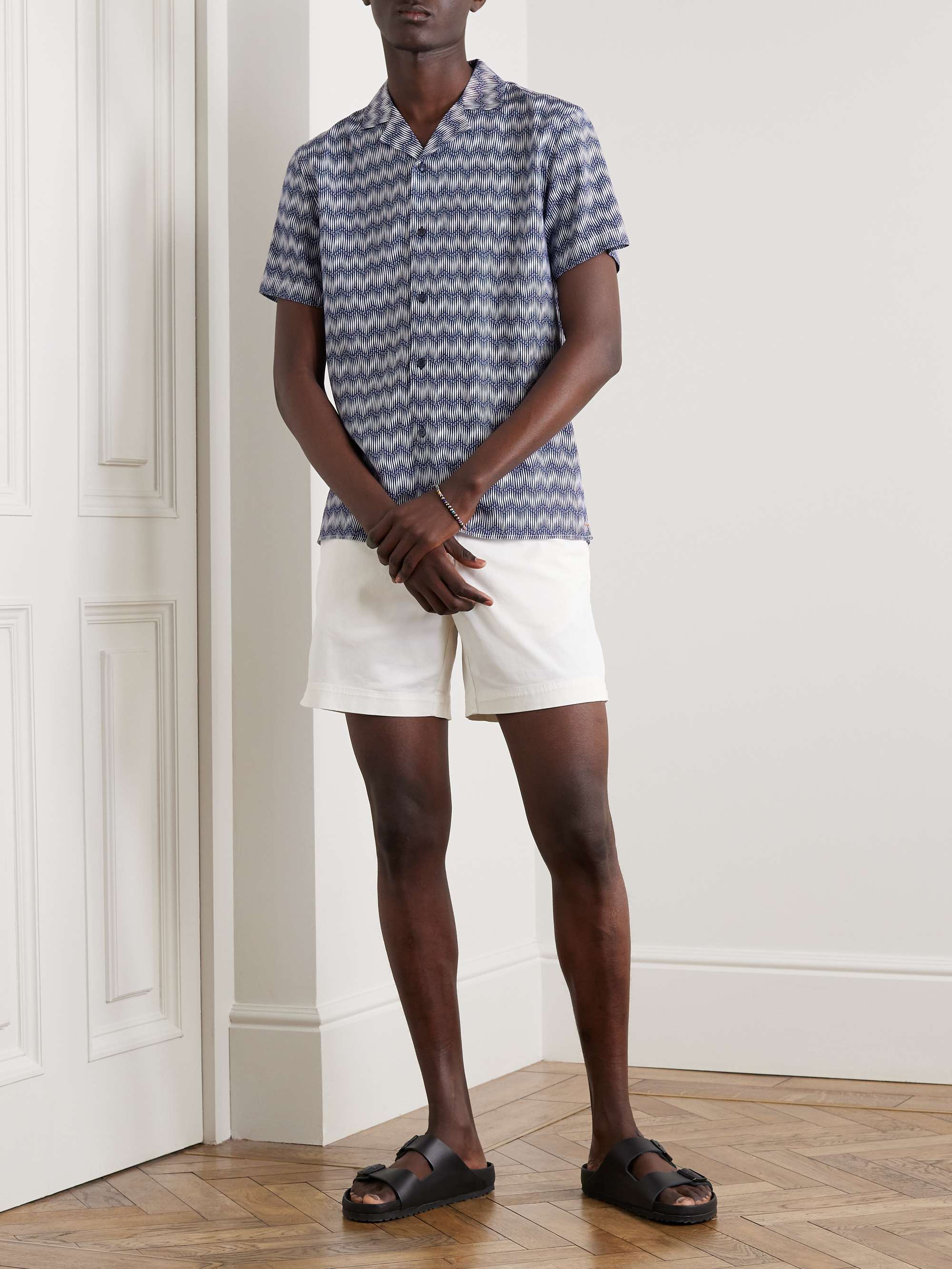 ORLEBAR BROWN Travis Camp-Collar Printed Crepe Shirt