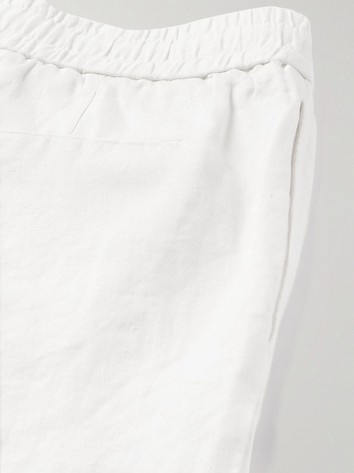 Shop Orlebar Brown Cornell Straight-leg Washed Linen Trousers In White