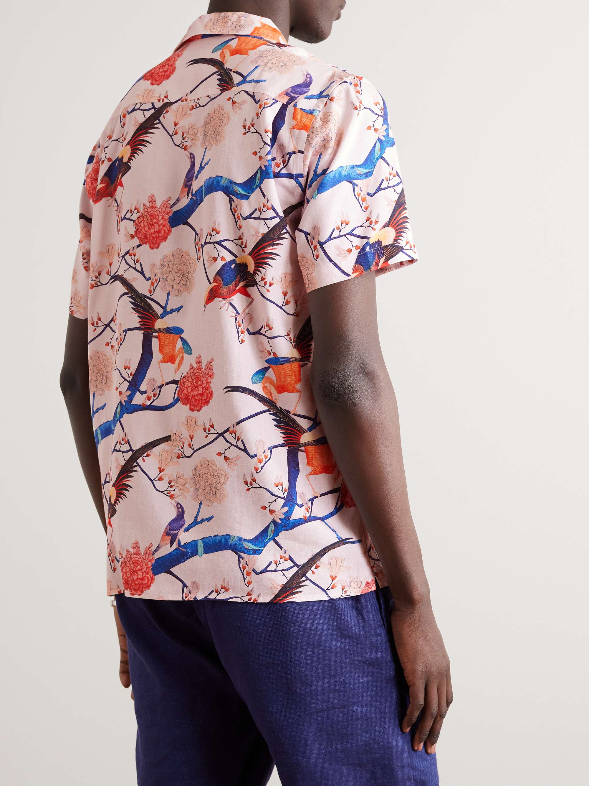 ORLEBAR BROWN Hibbert Camp-Collar Printed Voile Shirt