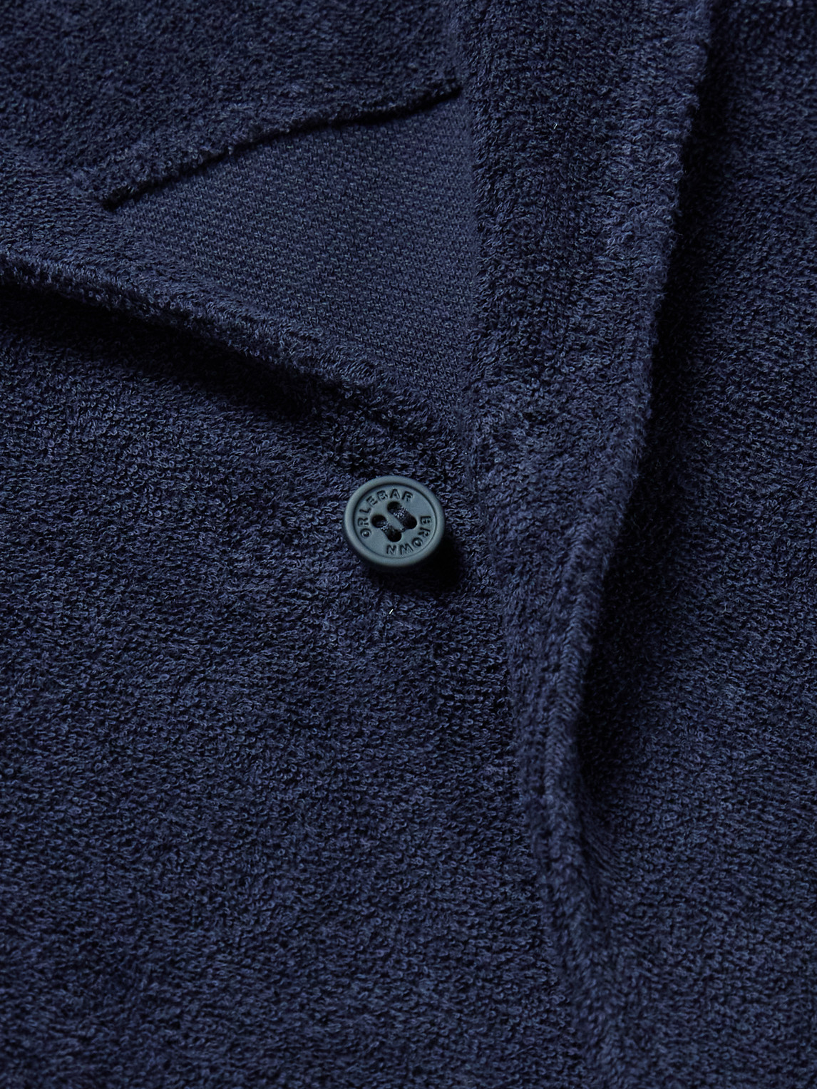 Shop Orlebar Brown Howell Camp-collar Cotton-terry Shirt In Blue