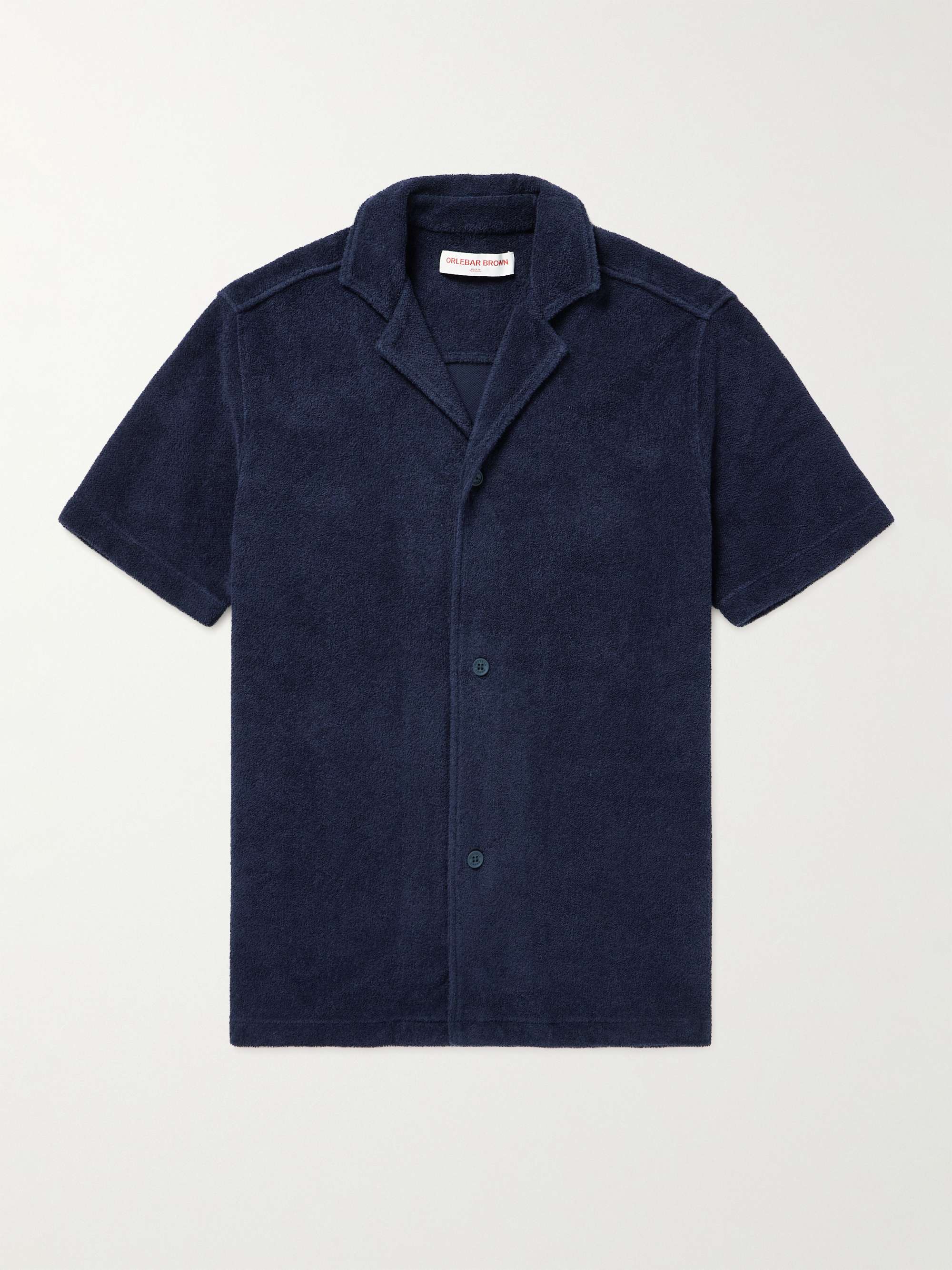ORLEBAR BROWN Howell Camp-Collar Cotton-Terry Shirt