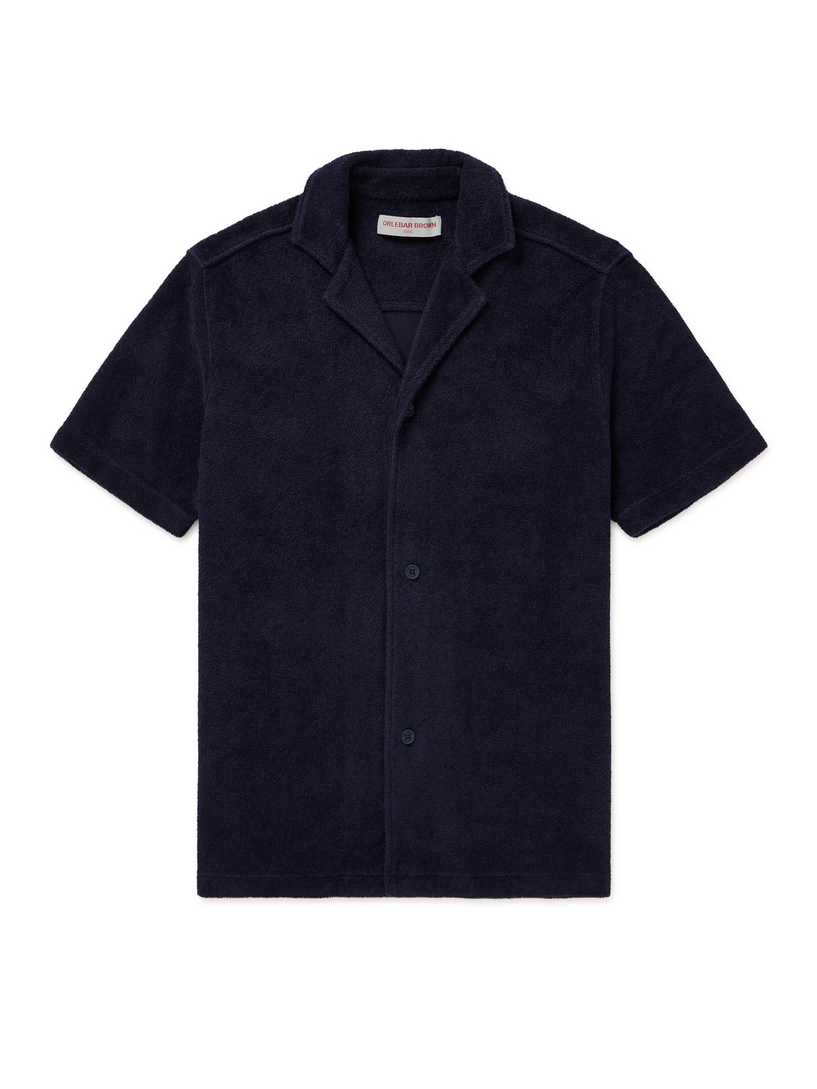 Orlebar Brown Howell Terry Cotton Shirt In Blue