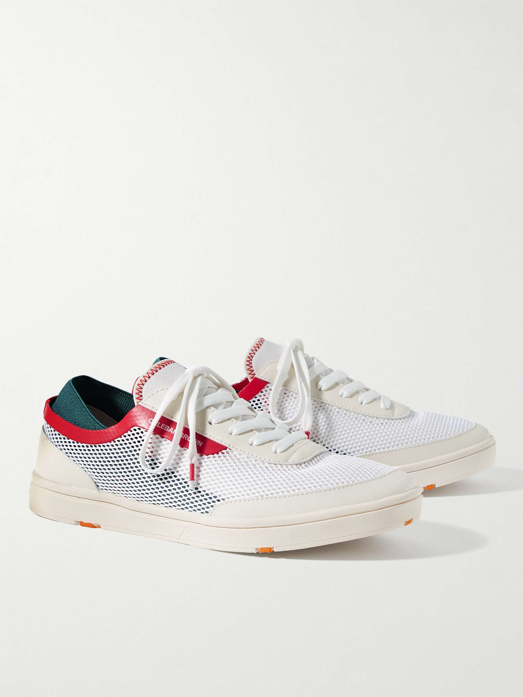 ORLEBAR BROWN Larson Mesh and Faux Leather Sneakers