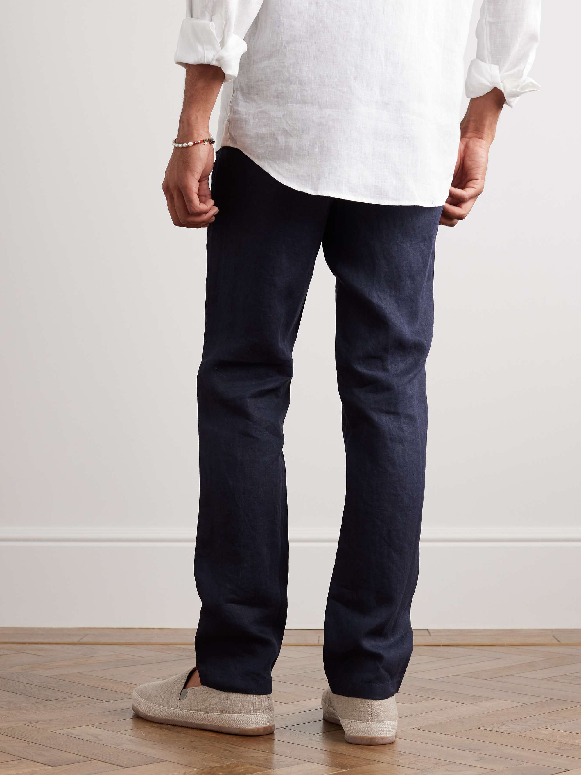 ORLEBAR BROWN Cornell Washed-Linen Tapered Trousers