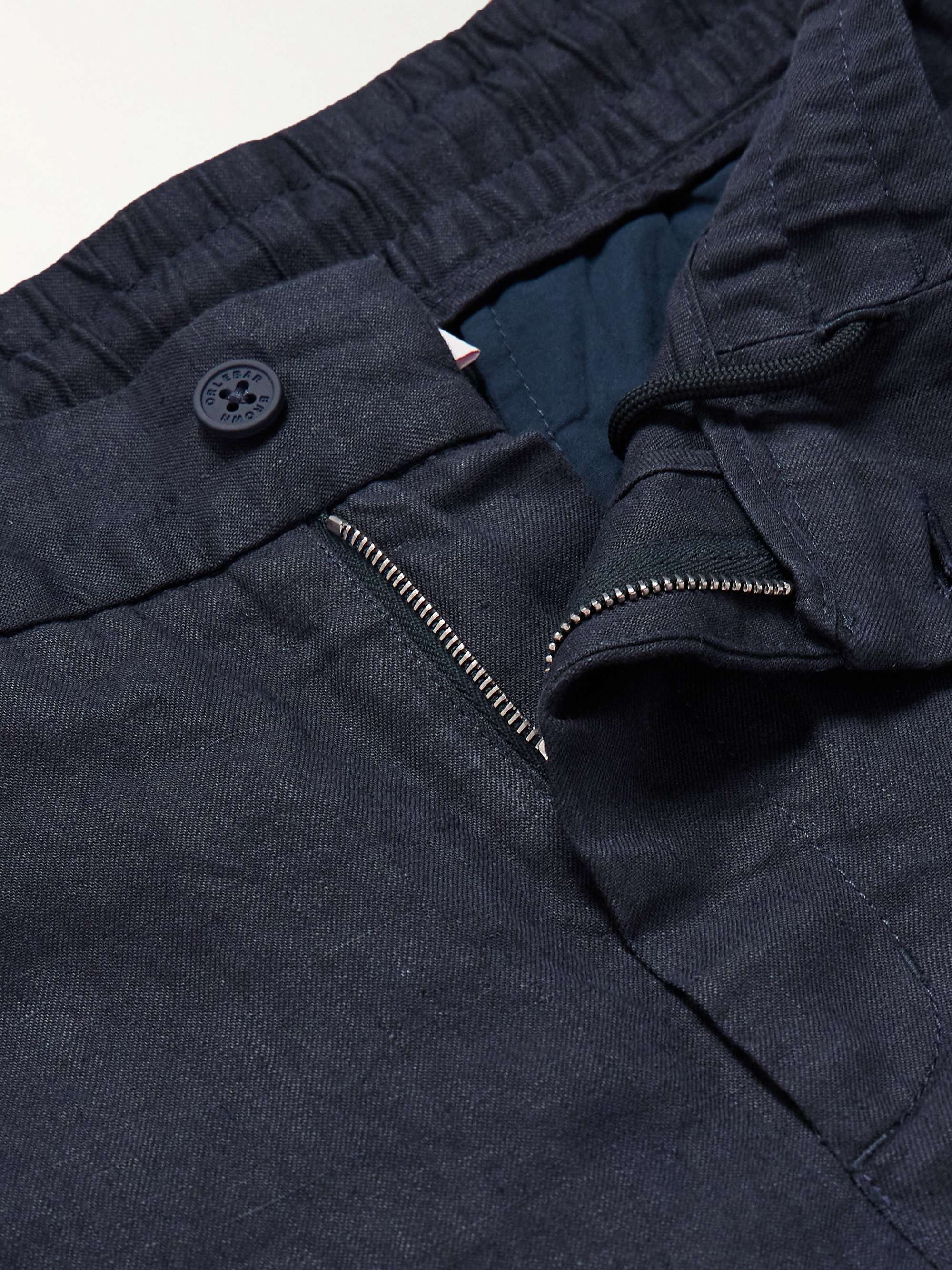 ORLEBAR BROWN Cornell Washed-Linen Tapered Trousers