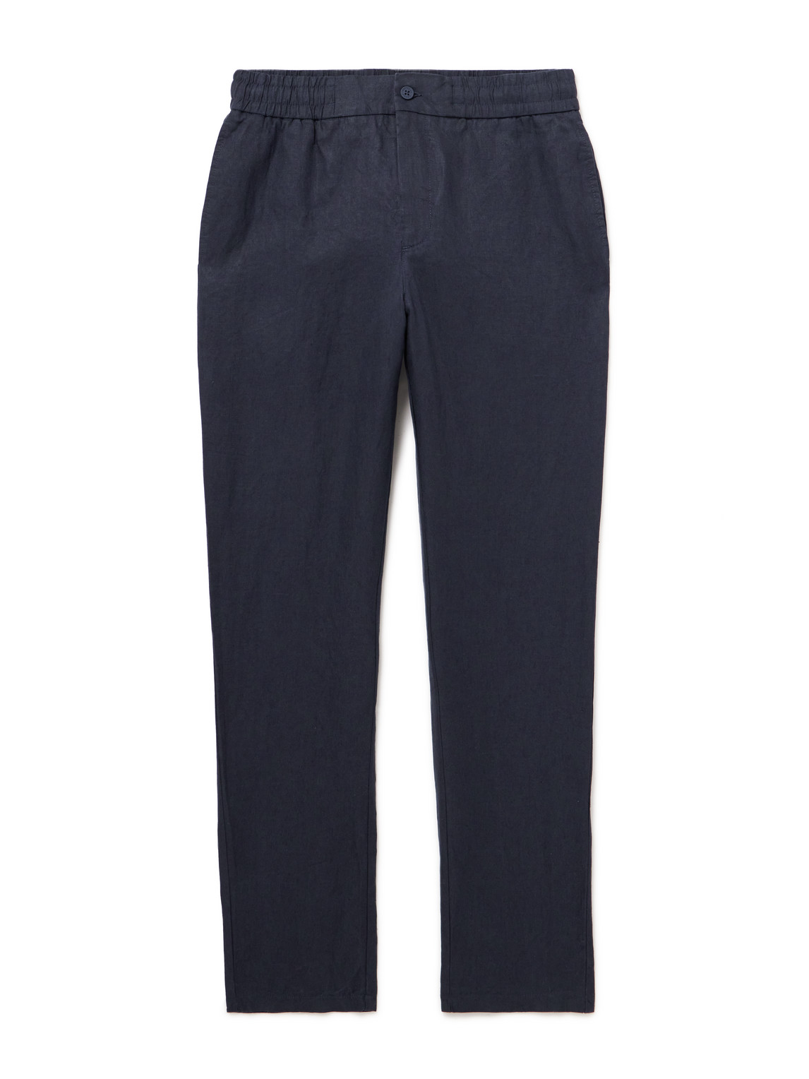 Cornell Slim-Fit Straight-Leg Washed Linen Trousers