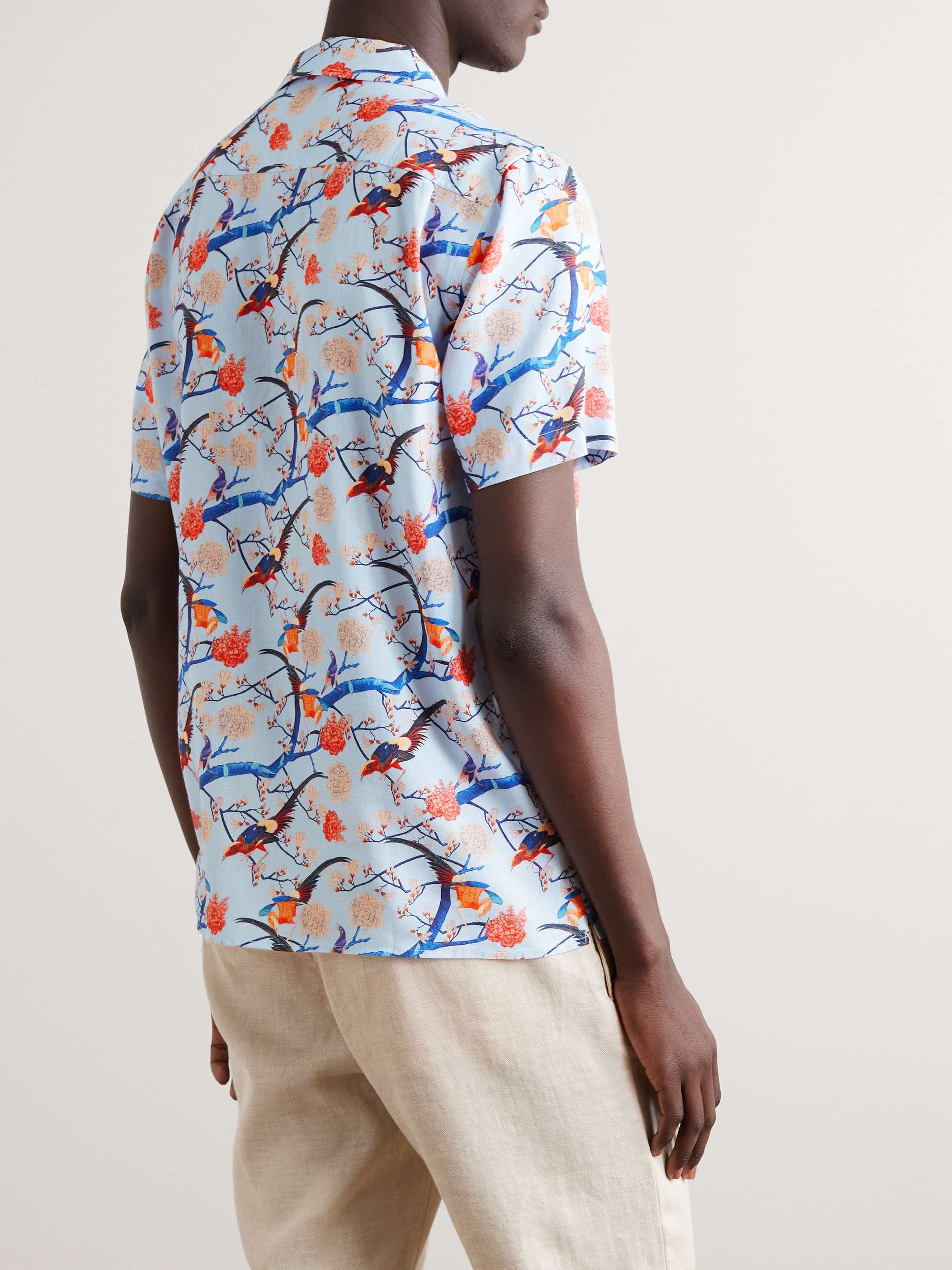 ORLEBAR BROWN Hibbert Camp-Collar Printed Voile Shirt