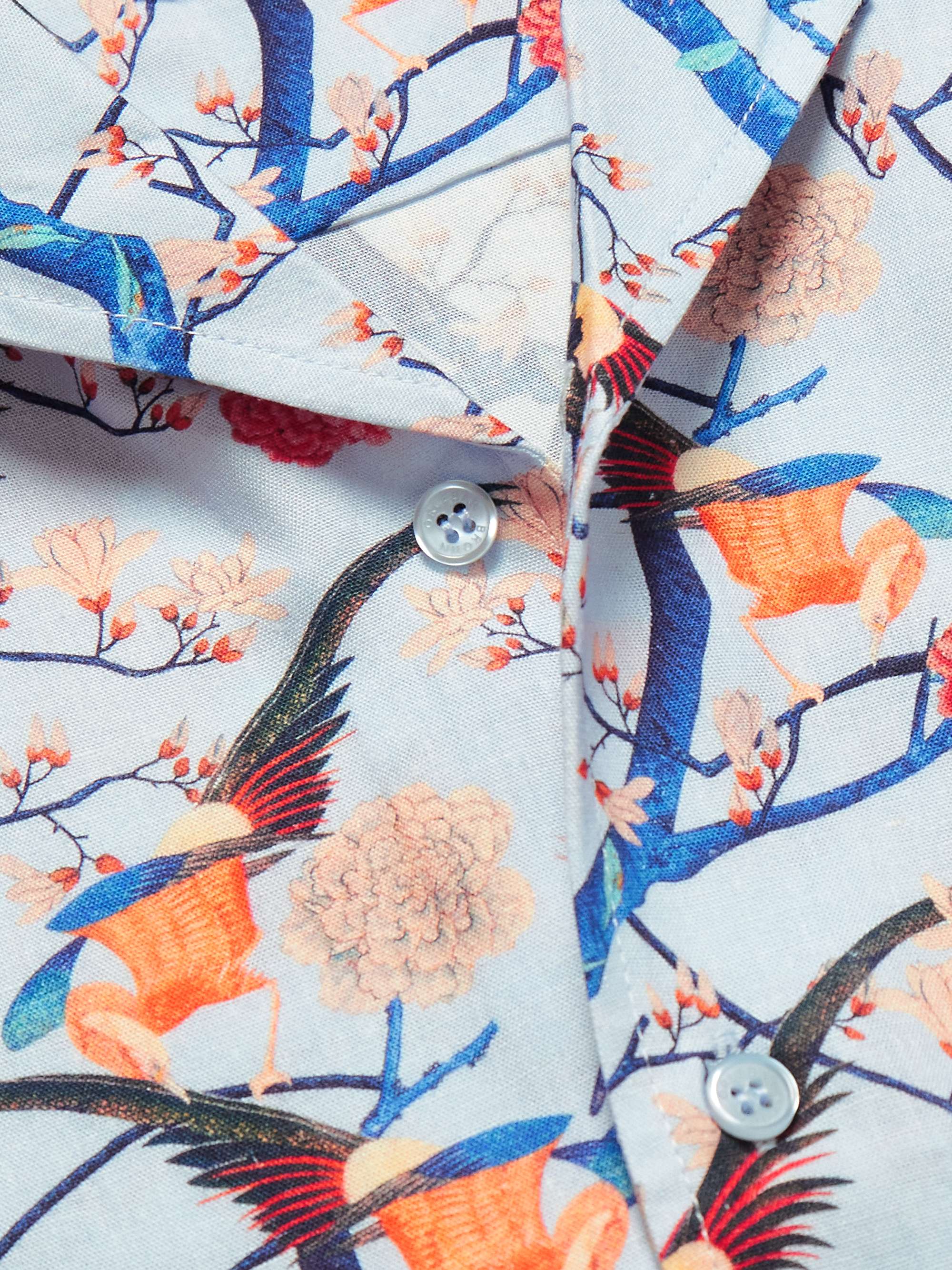 ORLEBAR BROWN Hibbert Camp-Collar Printed Voile Shirt