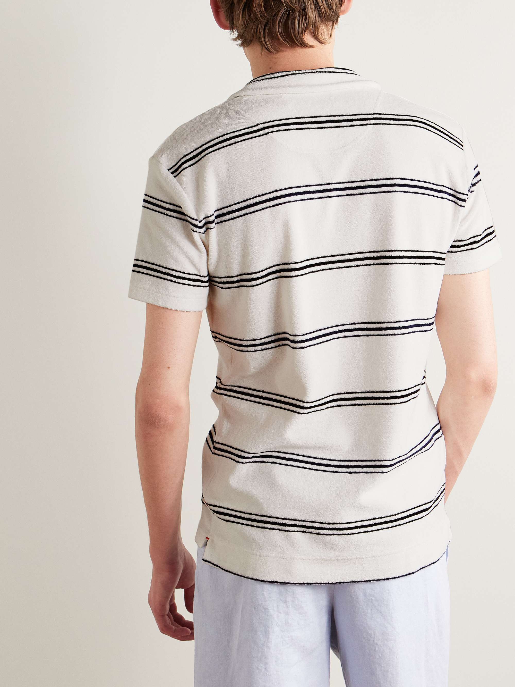 ORLEBAR BROWN Slim-Fit Striped Cotton-Terry Polo Shirt for Men | MR PORTER
