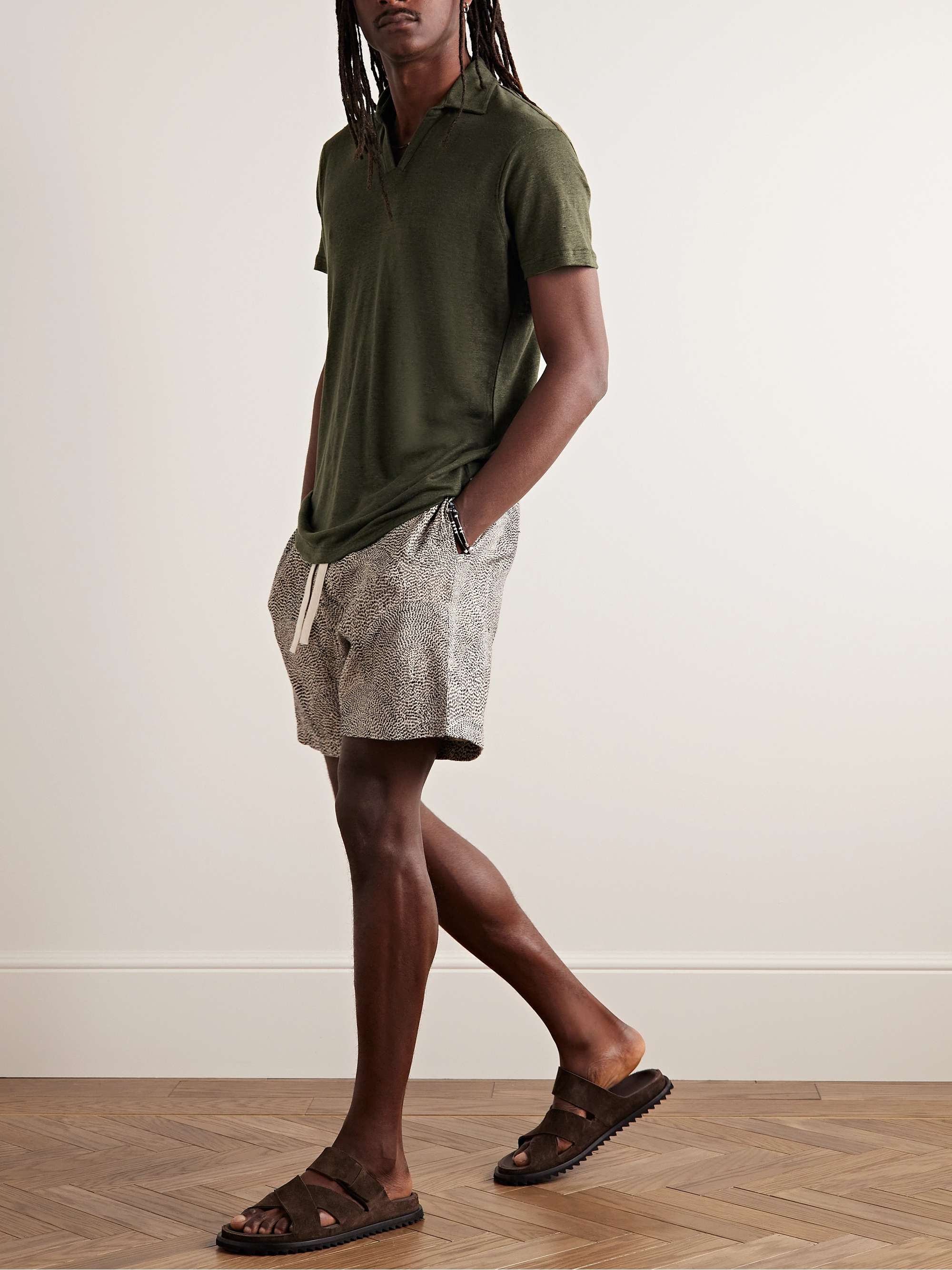 ORLEBAR BROWN Felix Slub Linen-Jersey Polo Shirt