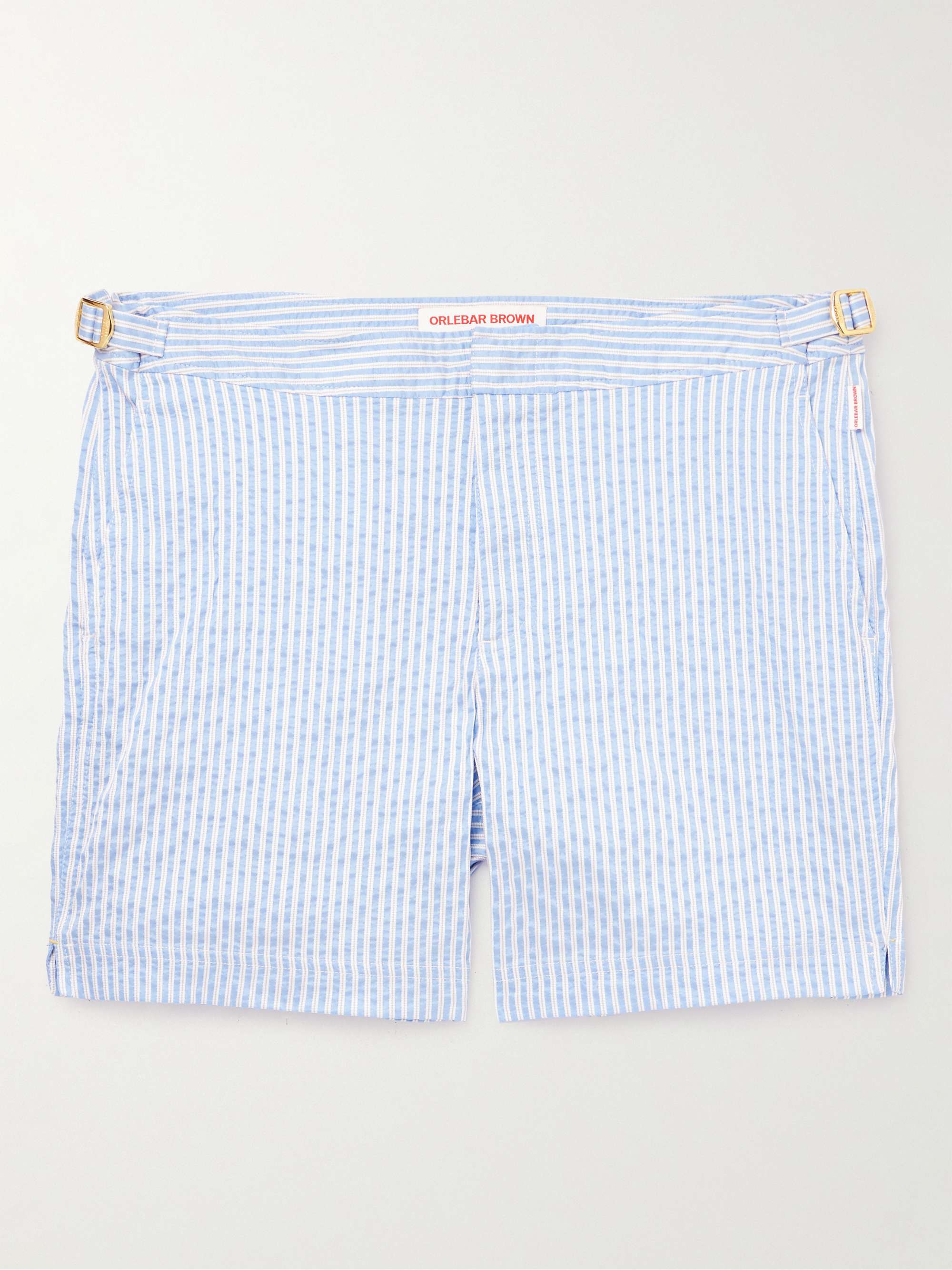 ORLEBAR BROWN Bulldog Slim-Fit Mid-Length Striped Seersucker Swim ...