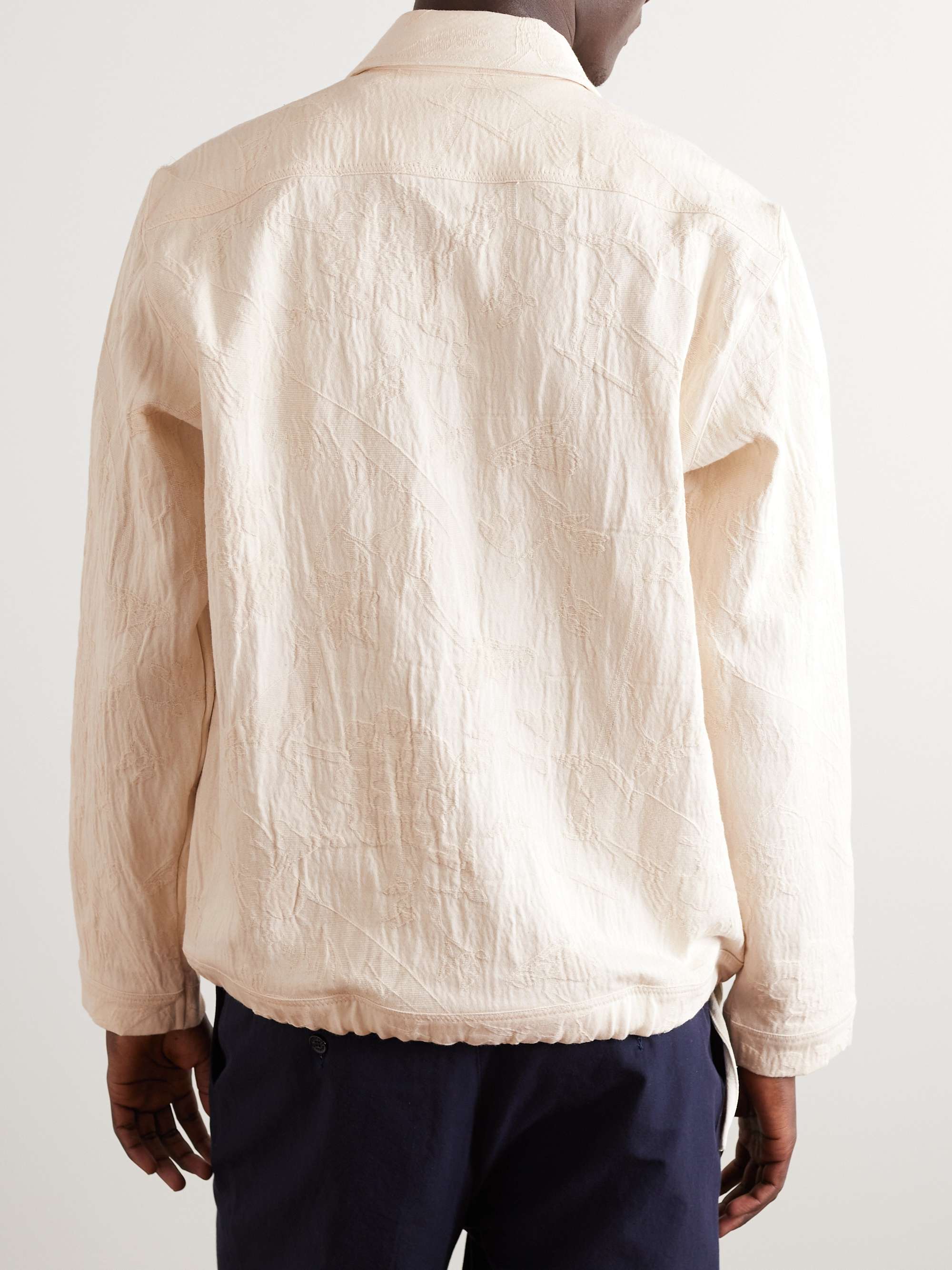 ORLEBAR BROWN Oglio Emroidered Cotton-Canvas Half-Zip Jacket