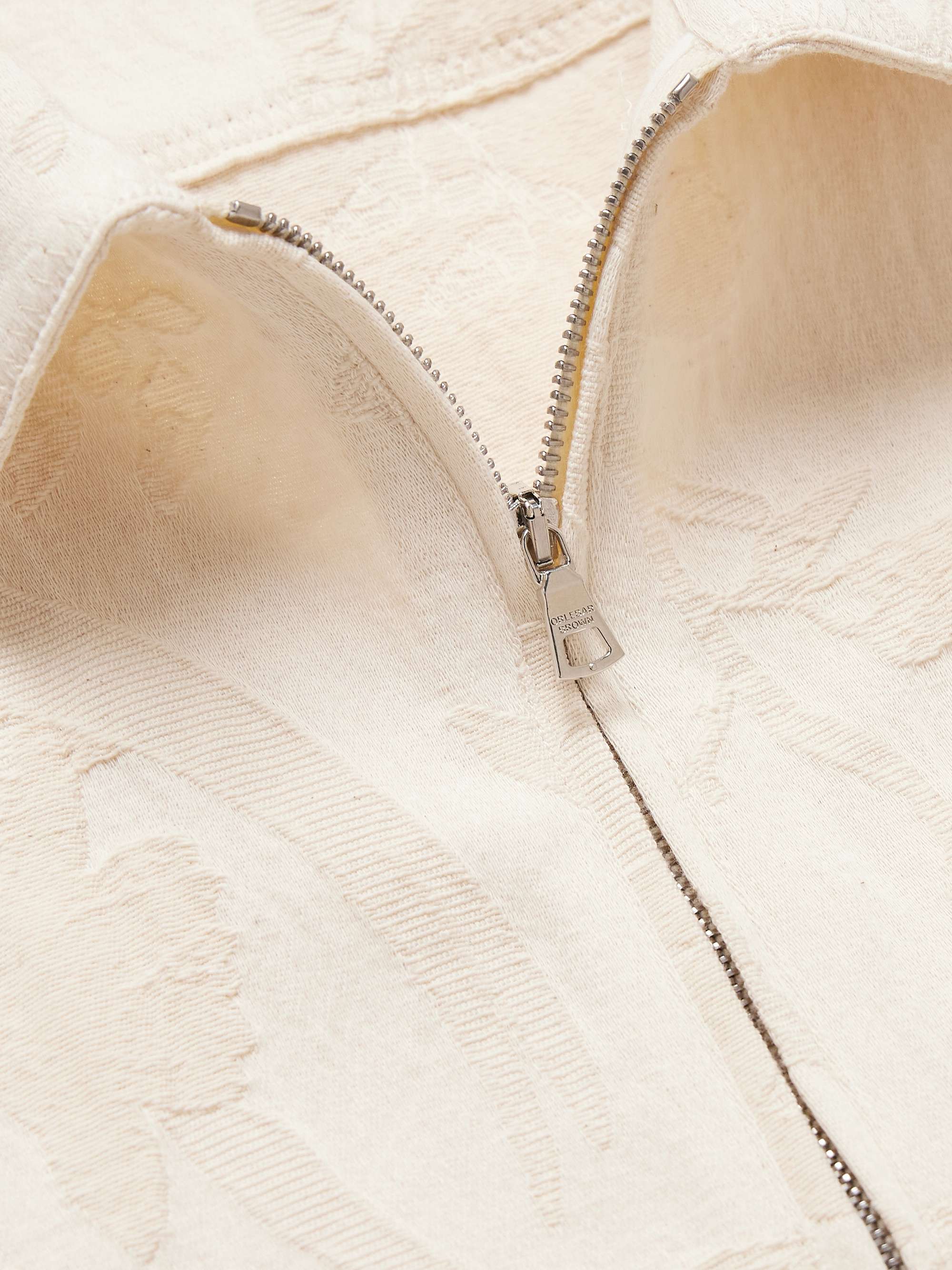ORLEBAR BROWN Oglio Emroidered Cotton-Canvas Half-Zip Jacket
