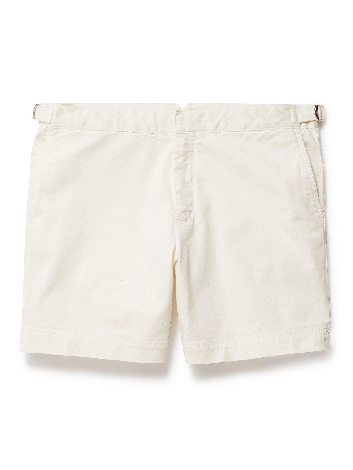 Orlebar Brown Bulldog Slim-fit Stretch-cotton Twill Shorts In White