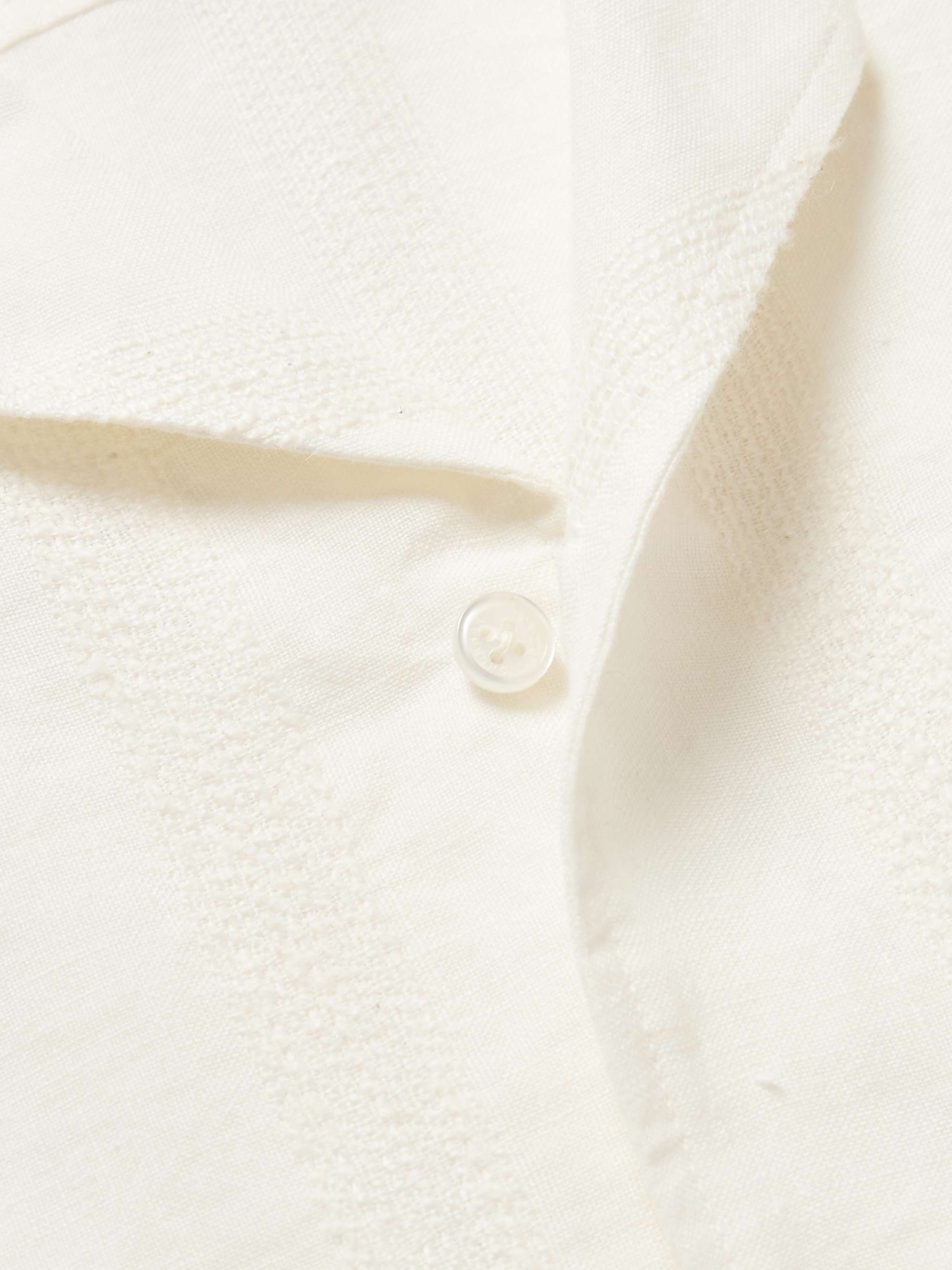 ORLEBAR BROWN Hibbert Camp-Collar Woven Linen-Blend Shirt