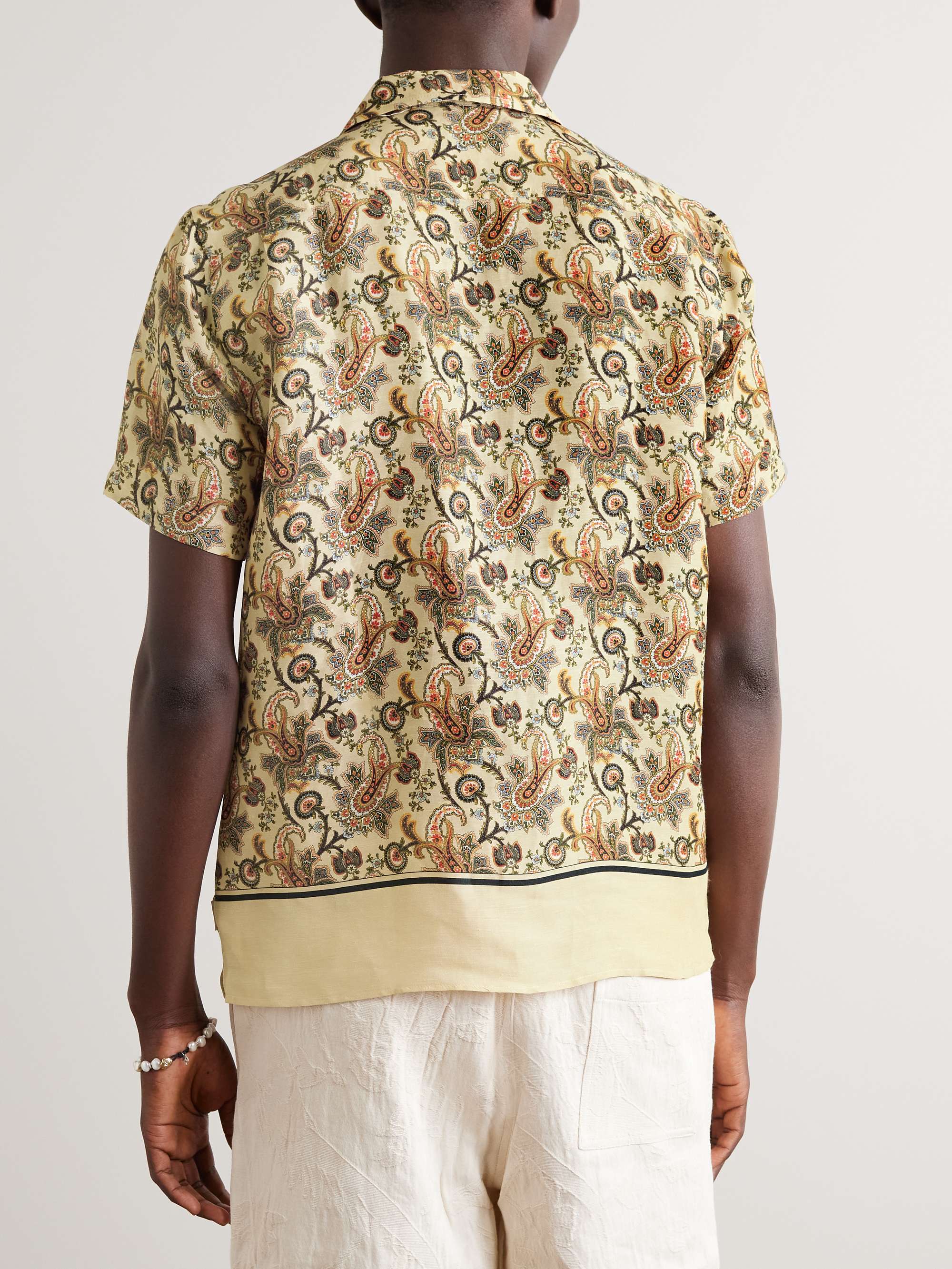 ORLEBAR BROWN Hibbert Camp-Collar Paisley-Print Linen-Blend Shirt