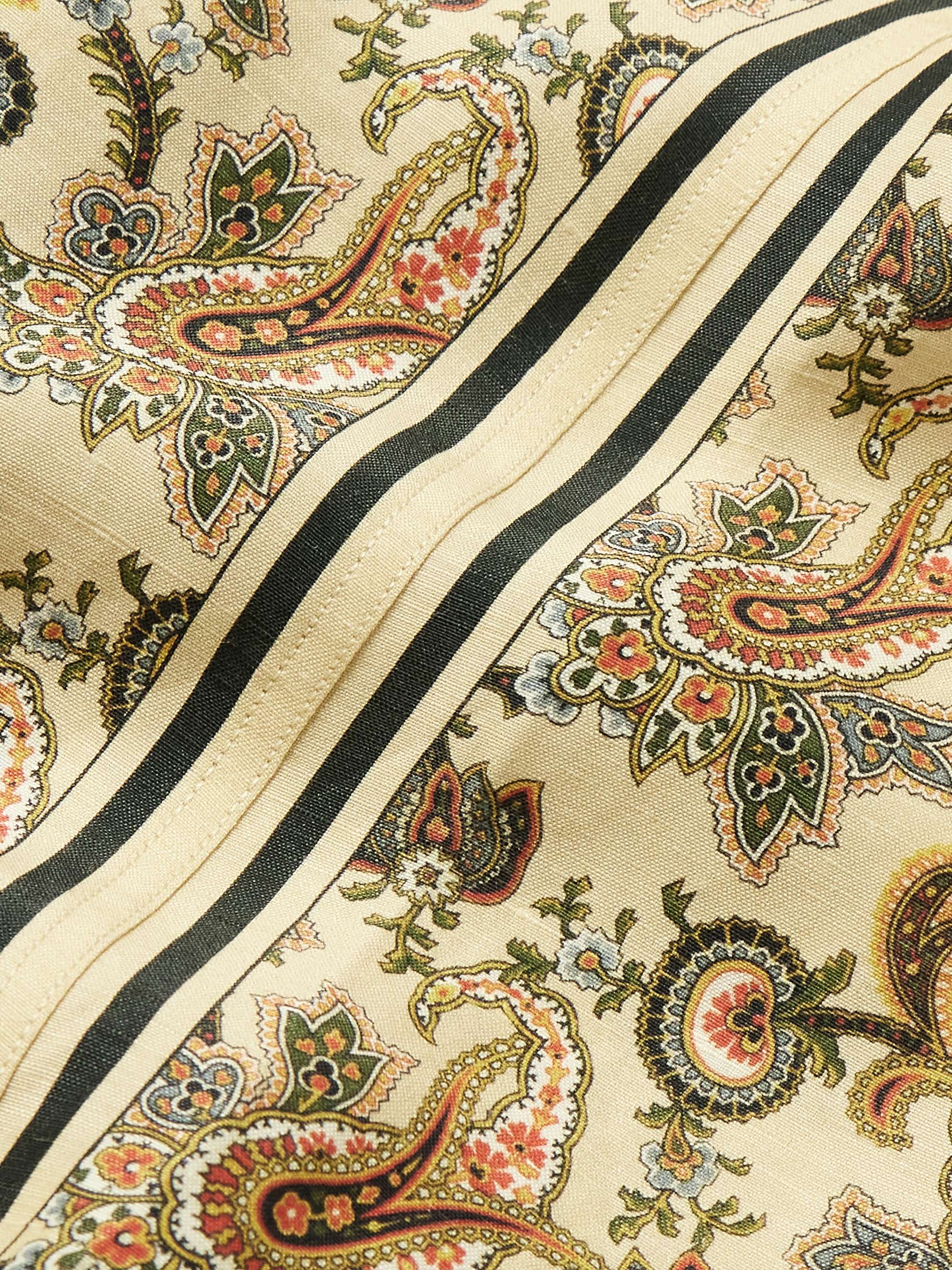 ORLEBAR BROWN Hibbert Camp-Collar Paisley-Print Linen-Blend Shirt