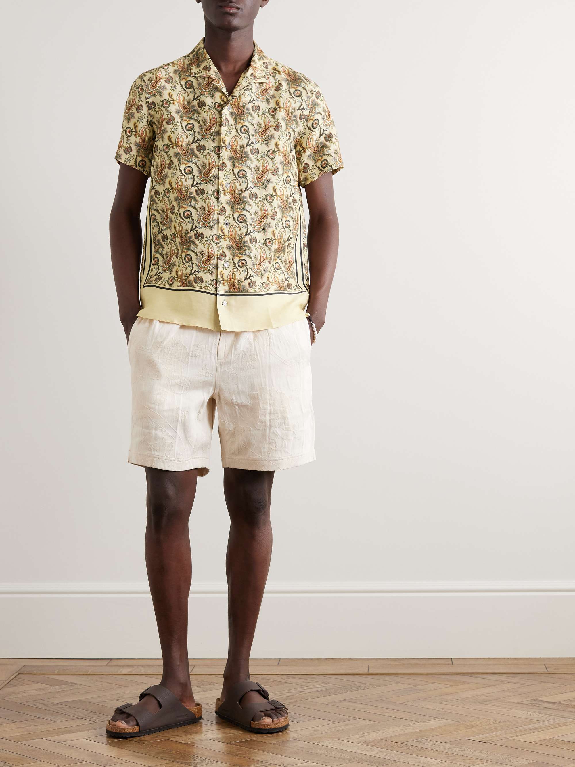 ORLEBAR BROWN Hibbert Camp-Collar Paisley-Print Linen-Blend Shirt