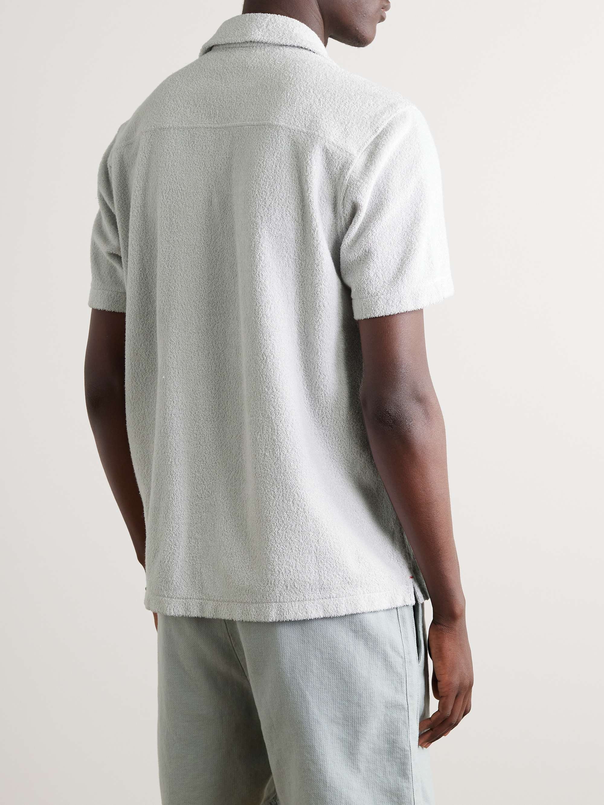 ORLEBAR BROWN Howell Camp-Collar Cotton-Terry Shirt