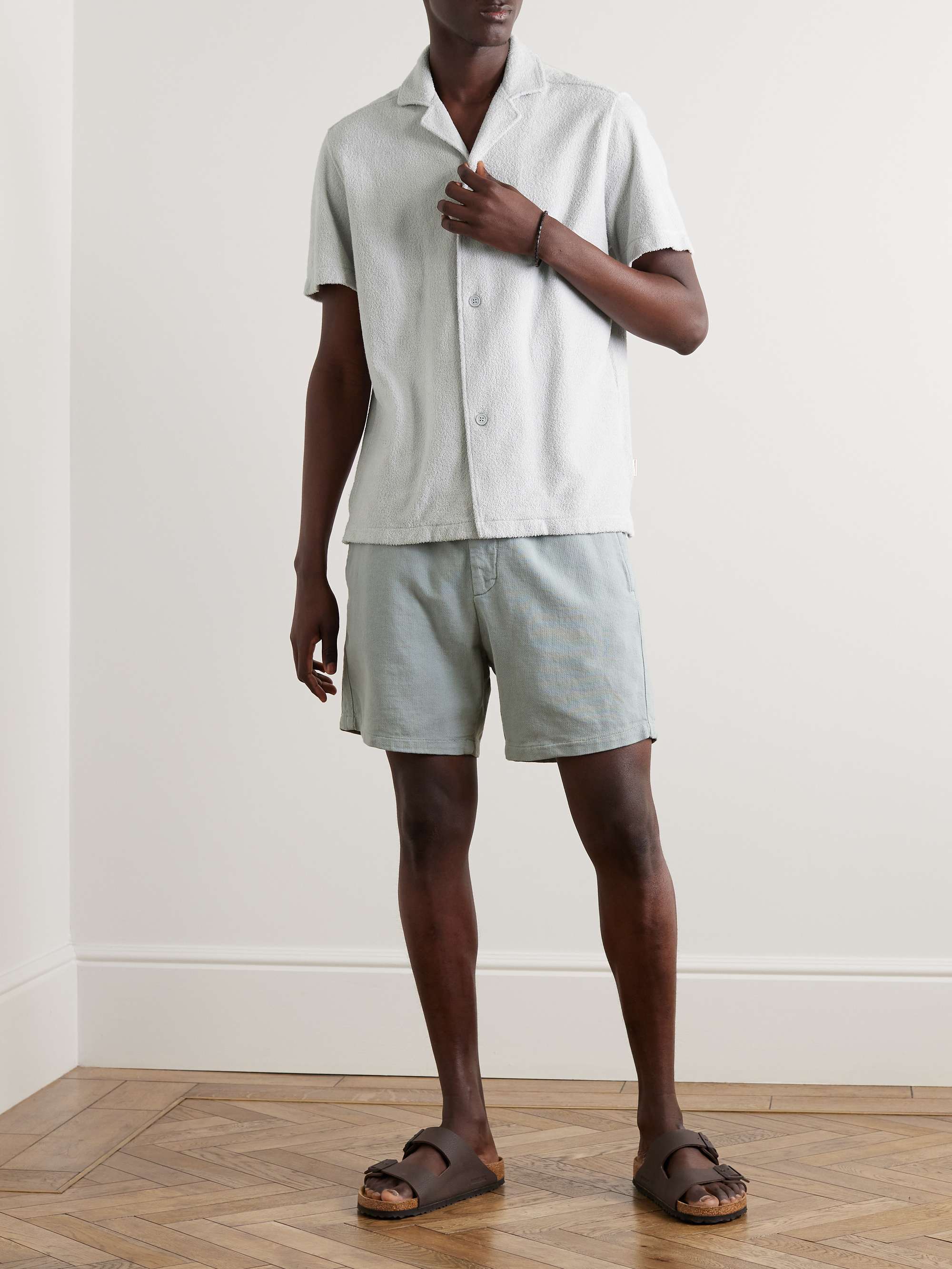 ORLEBAR BROWN Howell Camp-Collar Cotton-Terry Shirt