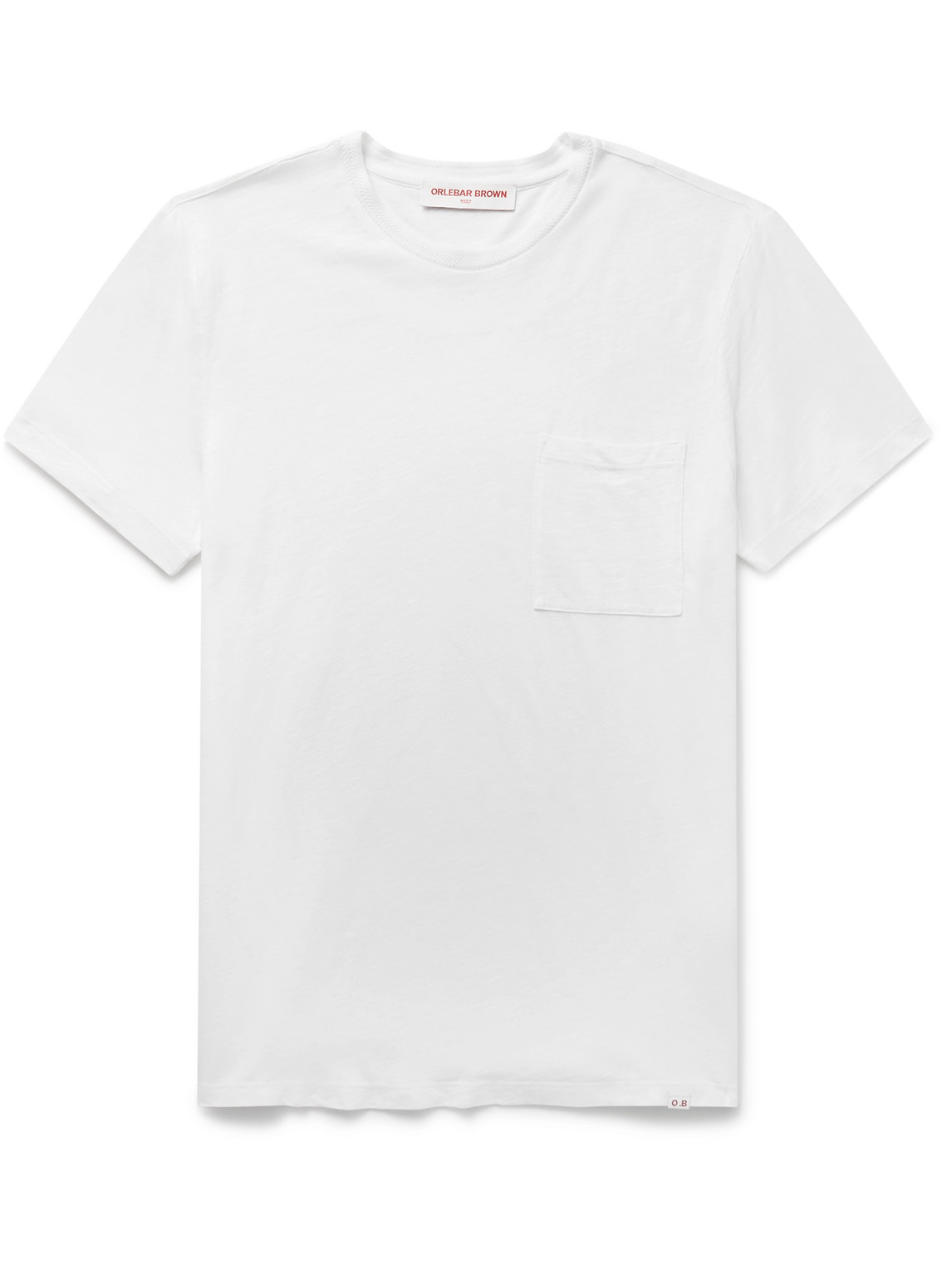 Orlebar Brown Ob Classic Slim-fit Garment-dyed Slub Cotton-jersey T-shirt In White