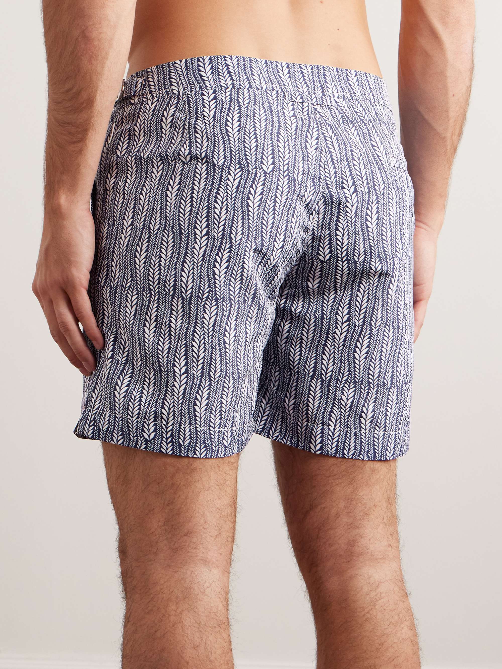 ORLEBAR BROWN Bulldog Fern Straight-Leg Mid-Length Printed Swim Shorts