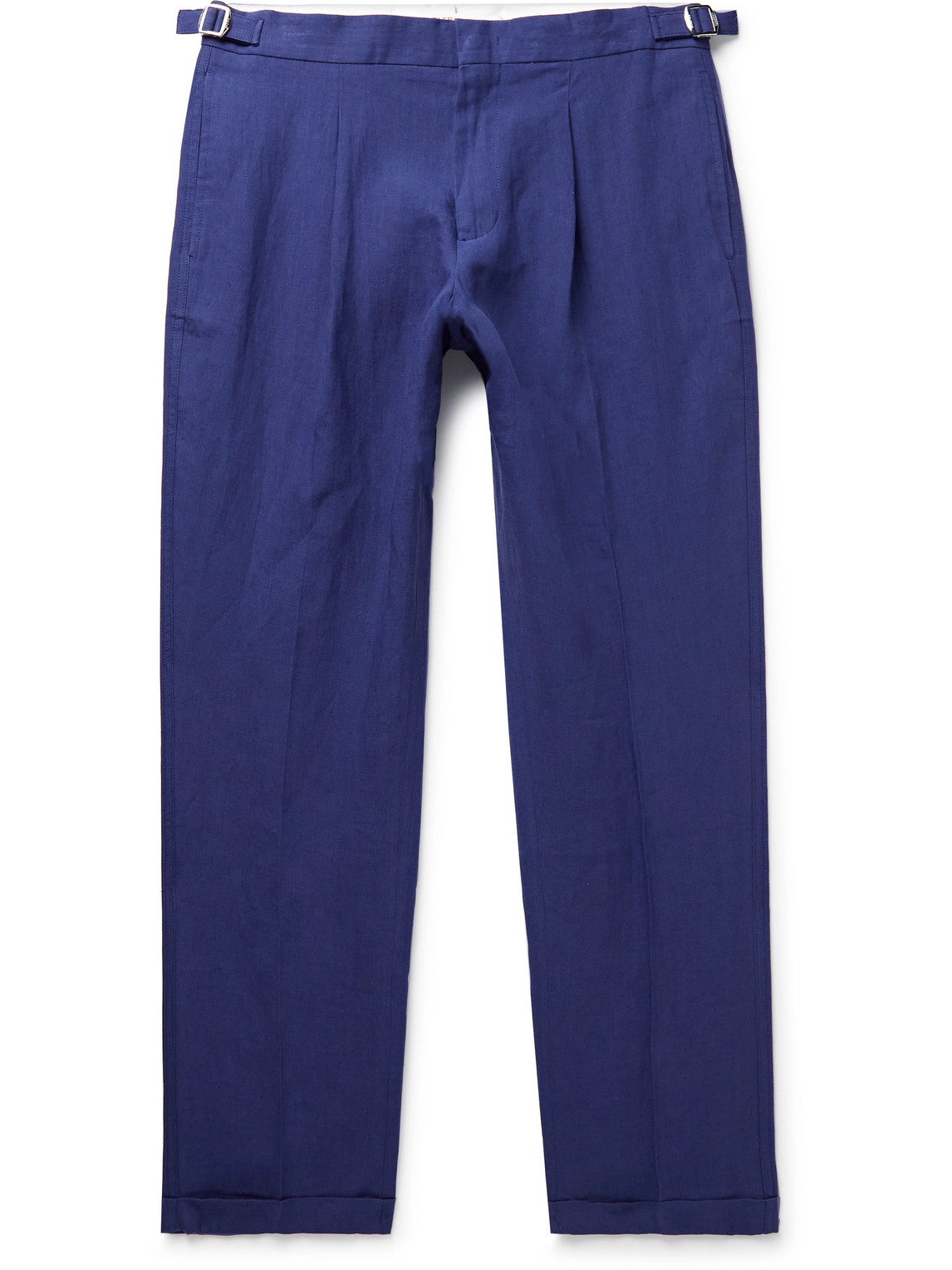 Orlebar Brown - Derwin Slim-Fit Pleated Linen Suit Trousers - Men - Blue - UK/US 32