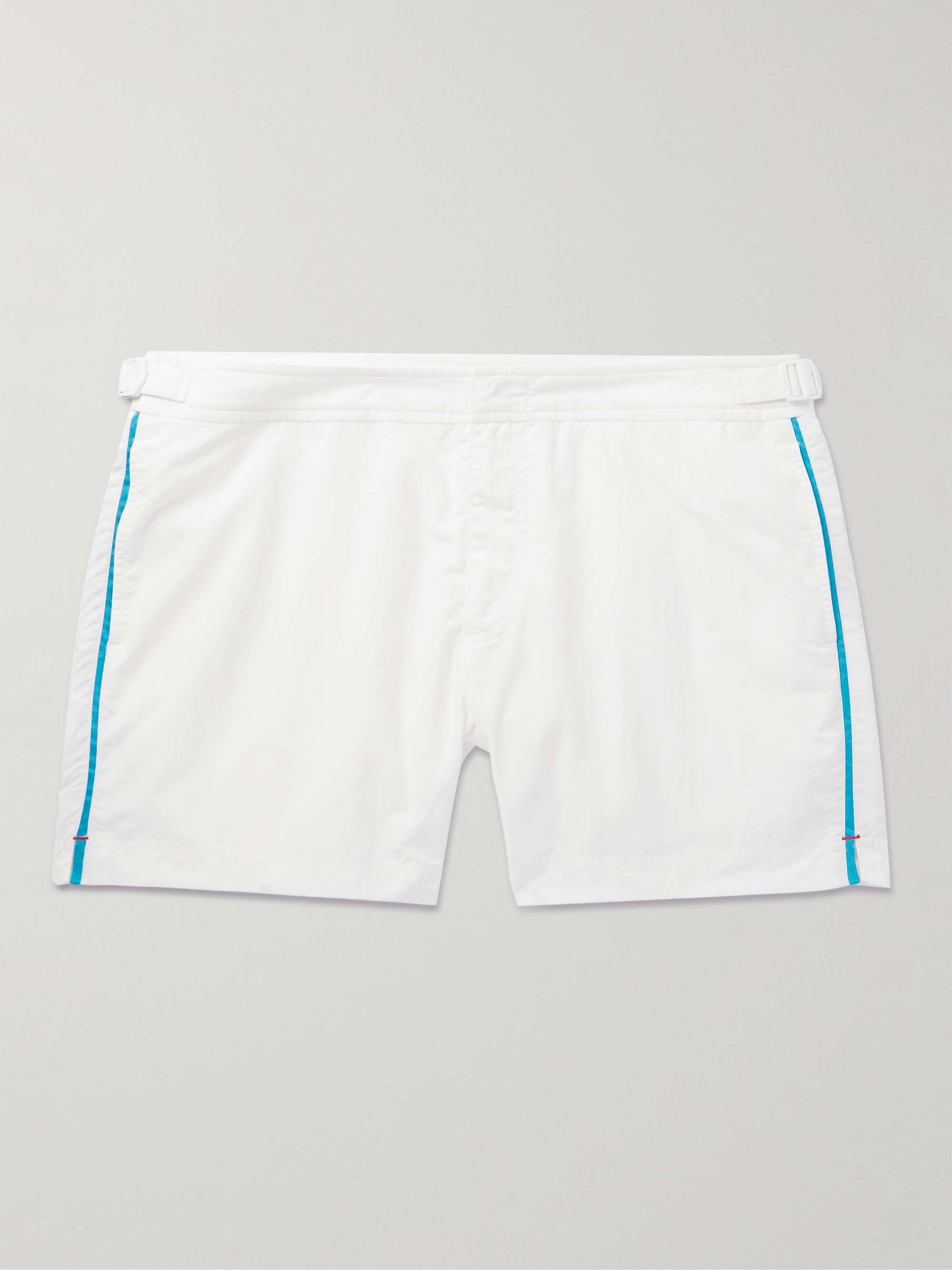 ORLEBAR BROWN Straight-Leg Mid-Length Striped Swim Shorts