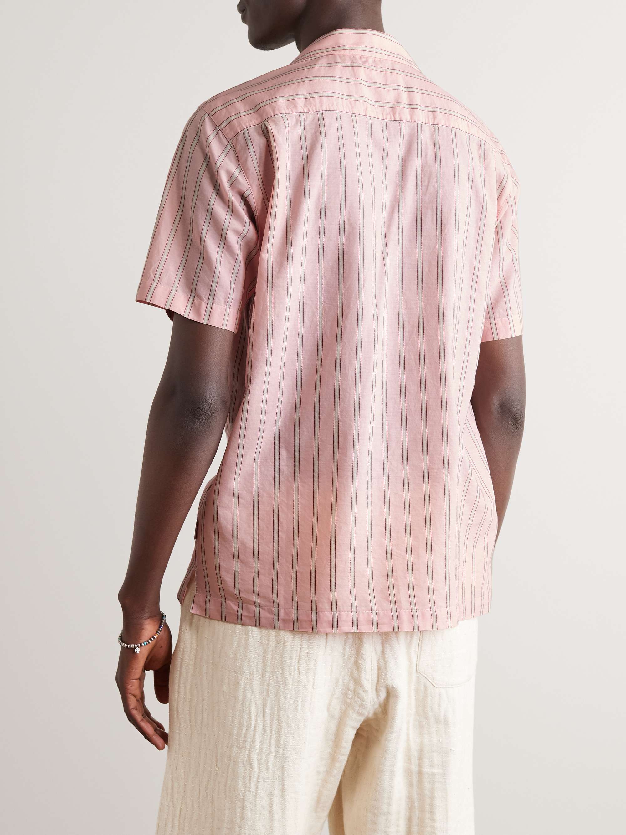 ORLEBAR BROWN Maitan Camp-Collar Striped Cotton Shirt
