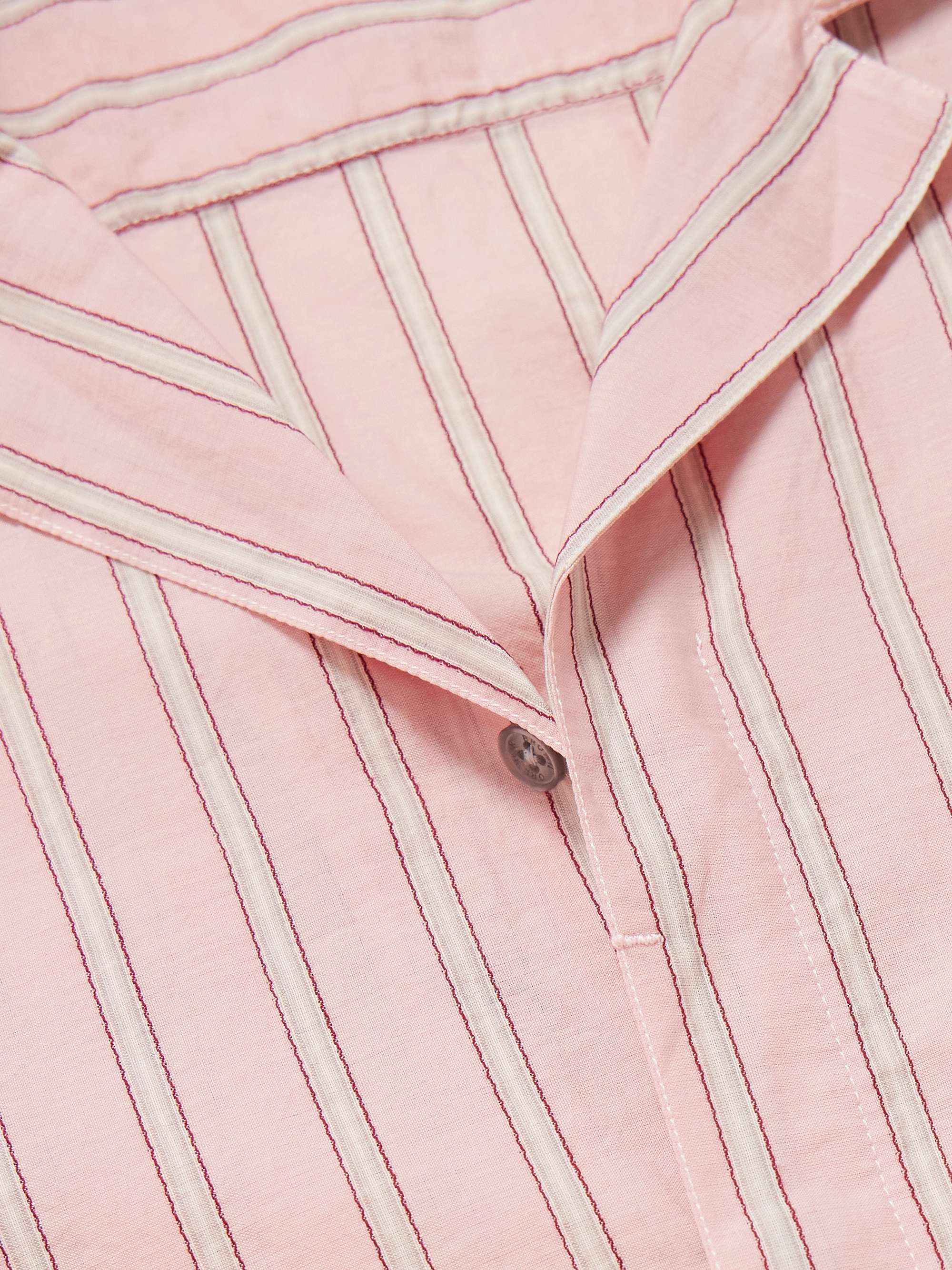 ORLEBAR BROWN Maitan Camp-Collar Striped Cotton Shirt