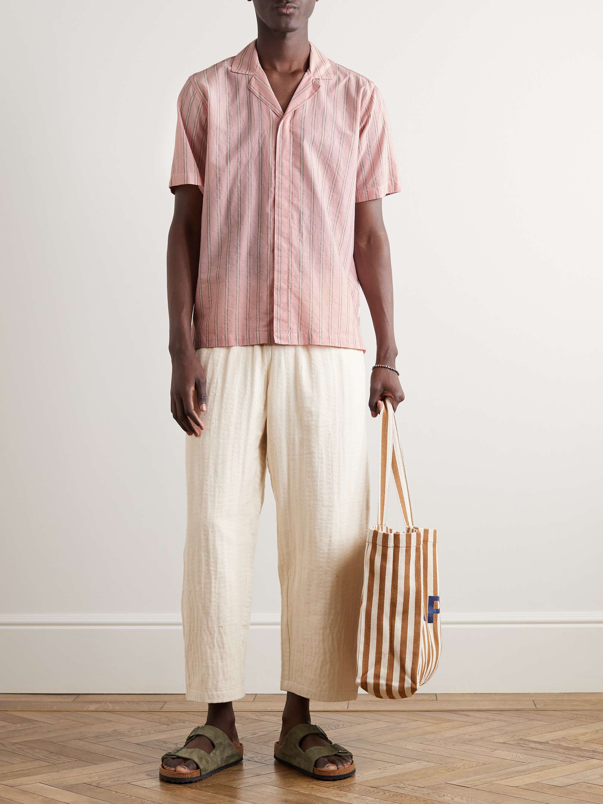 ORLEBAR BROWN Maitan Camp-Collar Striped Cotton Shirt