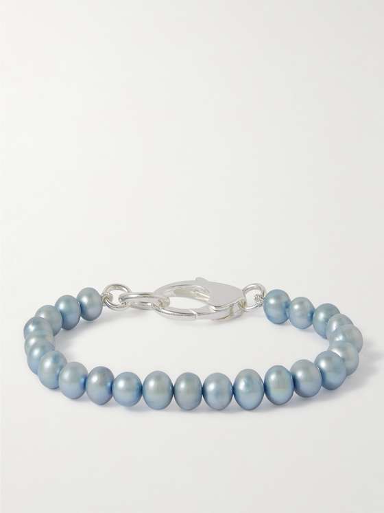 mrporter.com | Classic Silver Pearl Bracelet