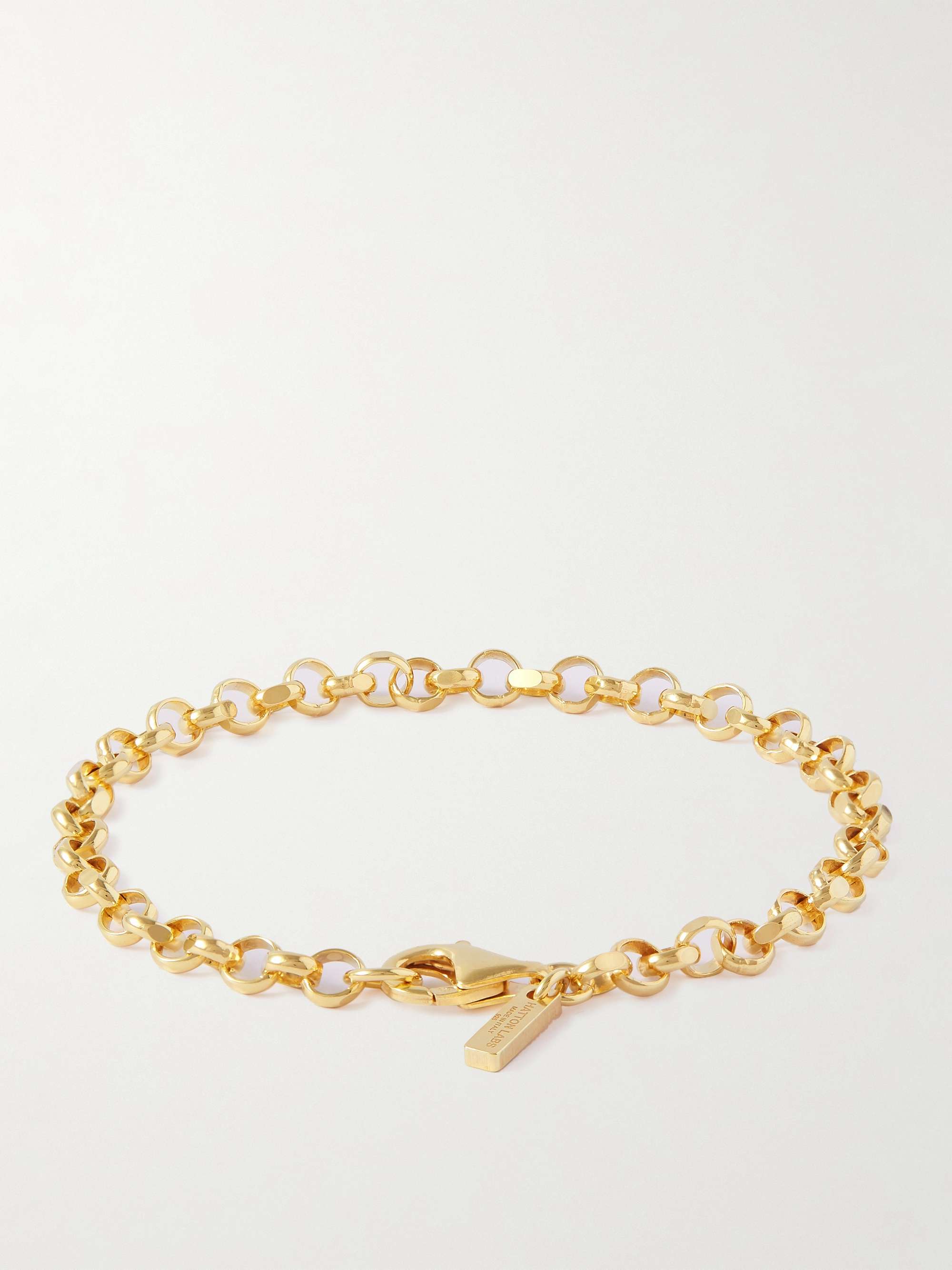 HATTON LABS Diamond Cut Belcher GoldPlated Chain Bracelet for Men MR