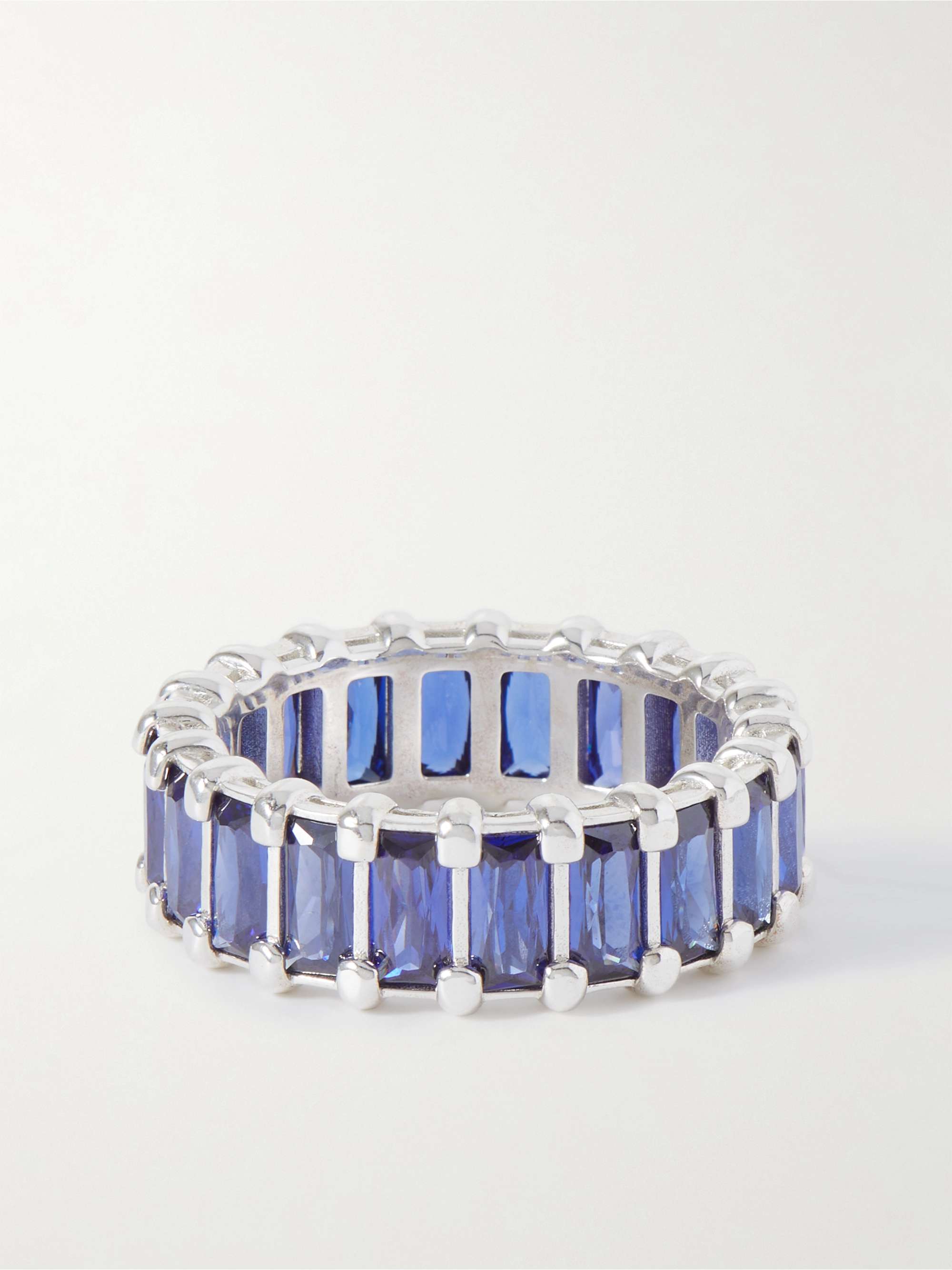Baguette Eternity Silver Cubic Zirconia Ring