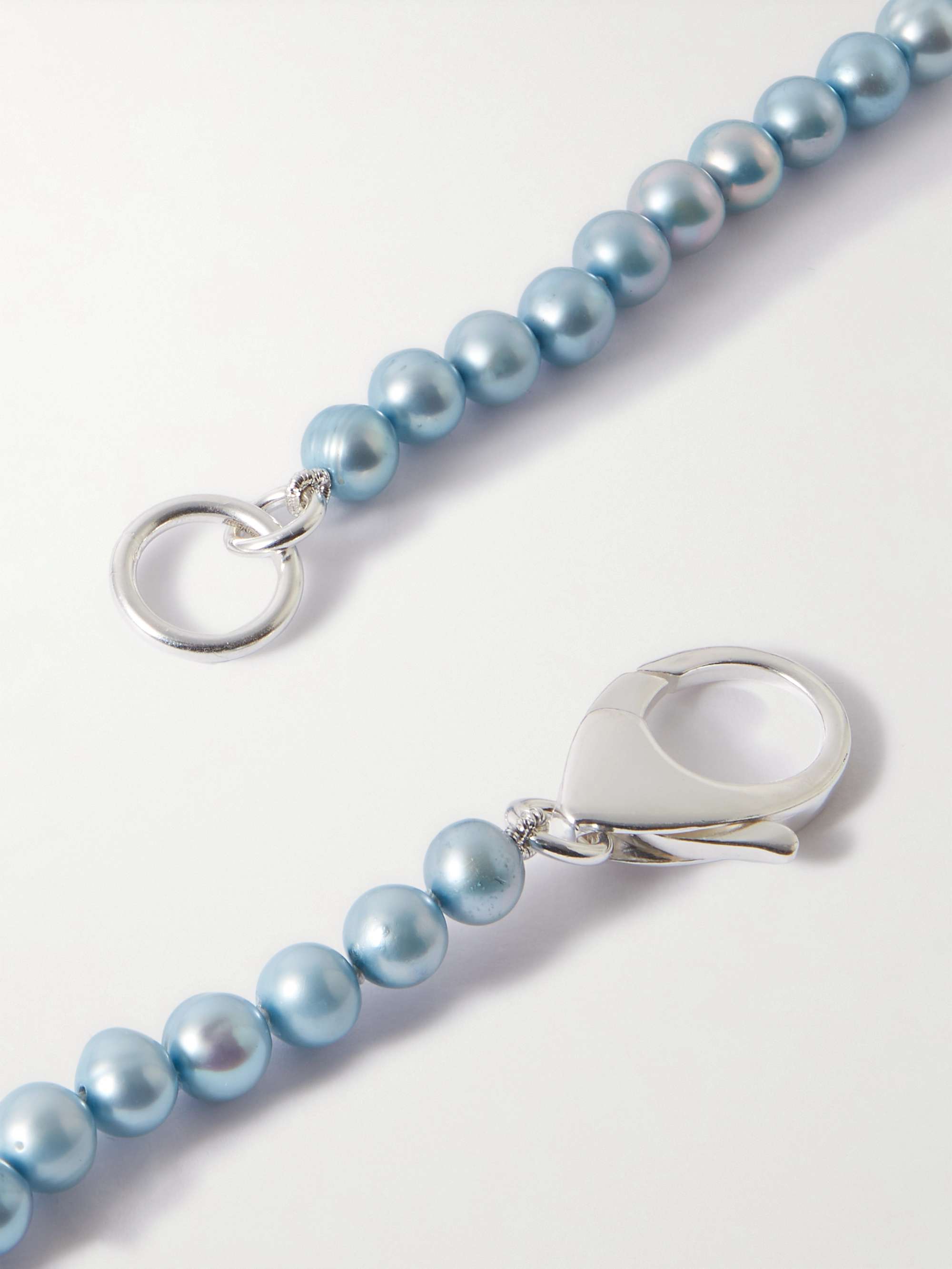HATTON LABS Classic Silver Pearl Necklace