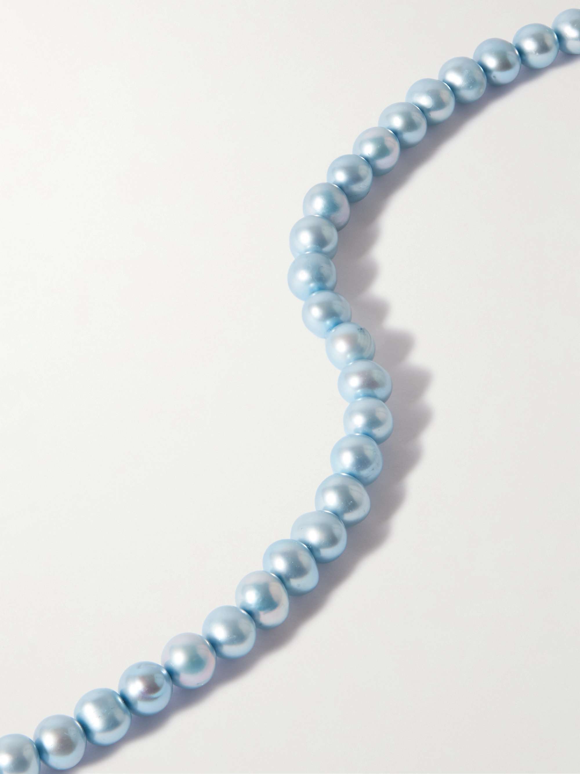 HATTON LABS Classic Silver Pearl Necklace