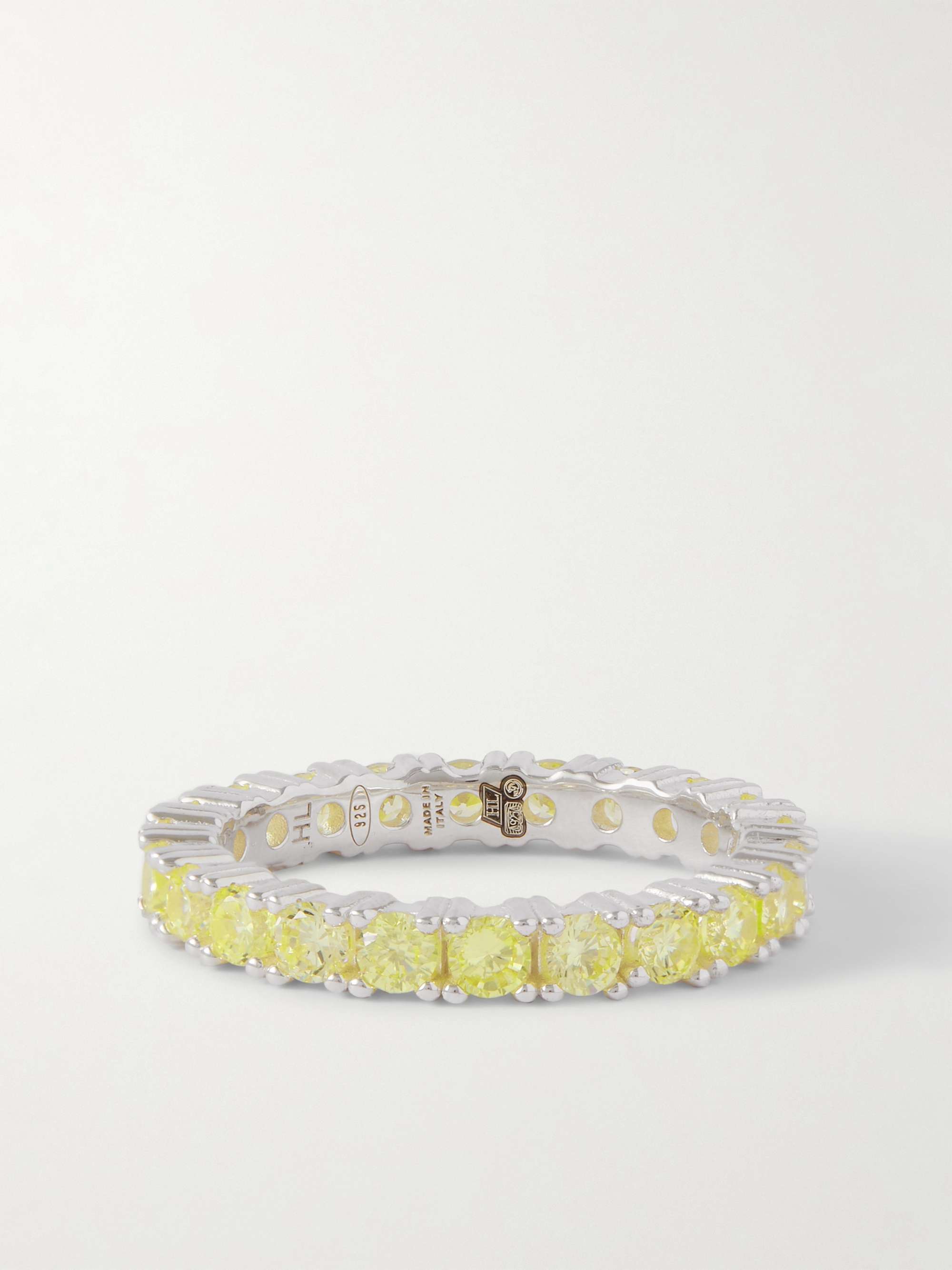 HATTON LABS Eternity Silver Cubic Zirconia Ring